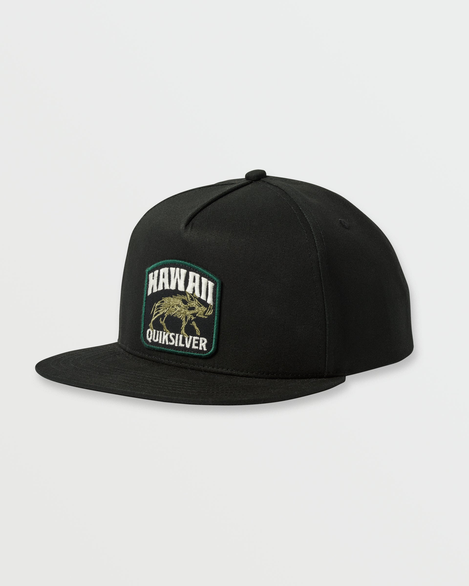 Hawaii Boar Snapback Hat Black Quiksilver