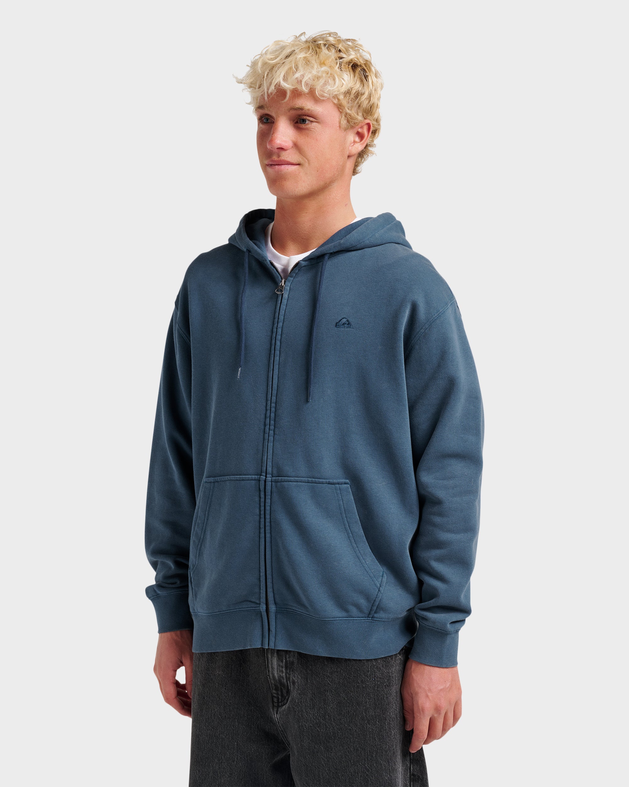 Saltwater Full Zip Hoodie - Navy | Quiksilver