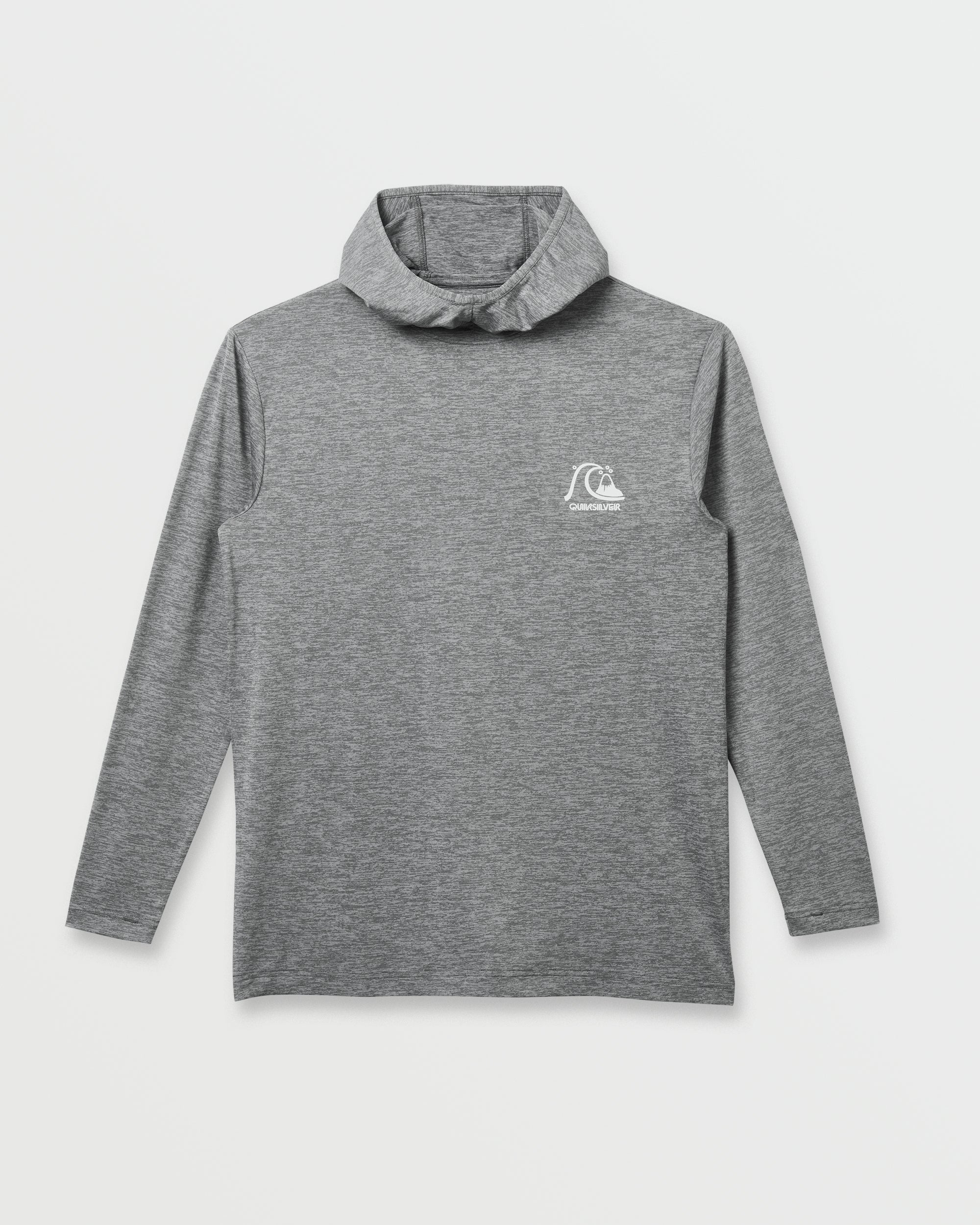 Dna Logo Surf Hood Long Sleeve Surf Tee - Smoked Gray Heather