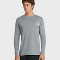 DNA Logo Surf  Long Sleeve Surf Tee - Smoked Gray Heather
