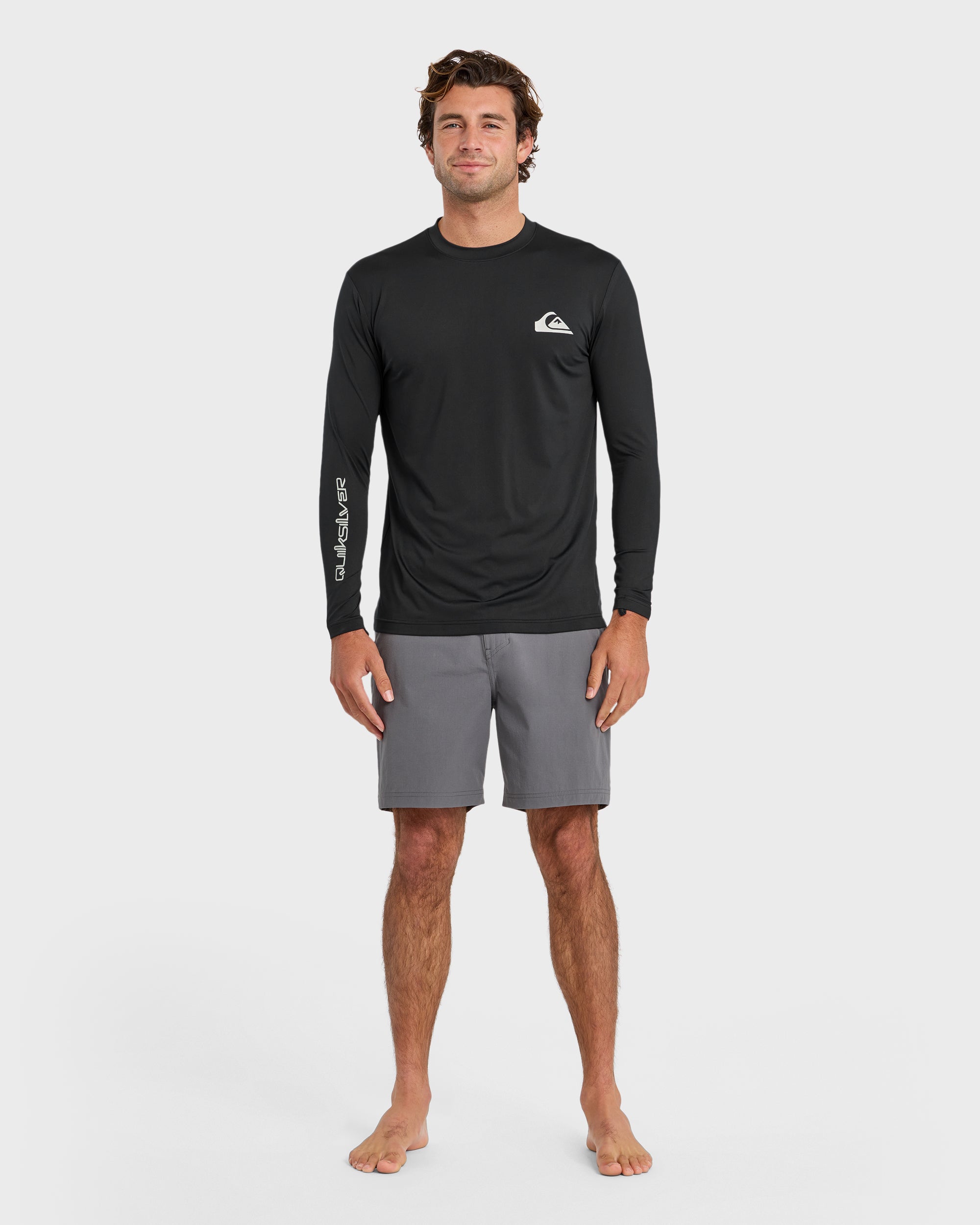 Everyday Long Sleeve Surf Tee - Black | Quiksilver