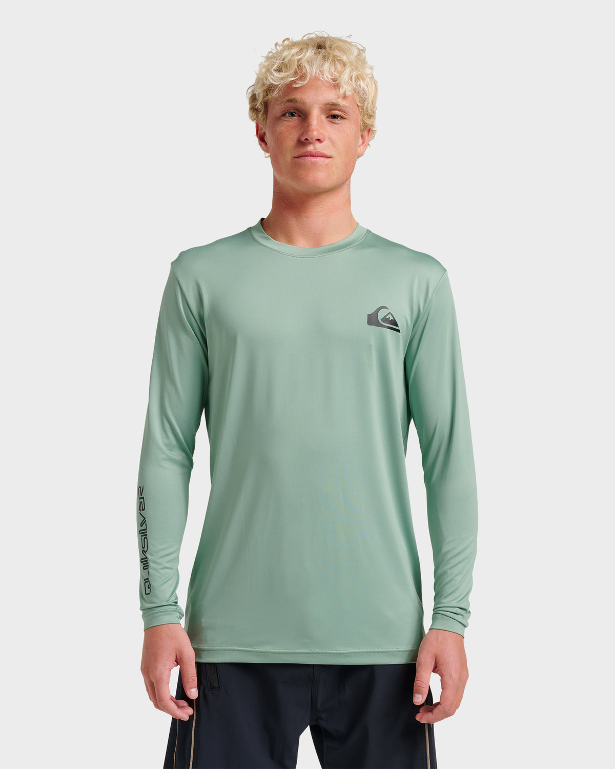 Everyday Long Sleeve Surf Tee - Granite Green | Quiksilver