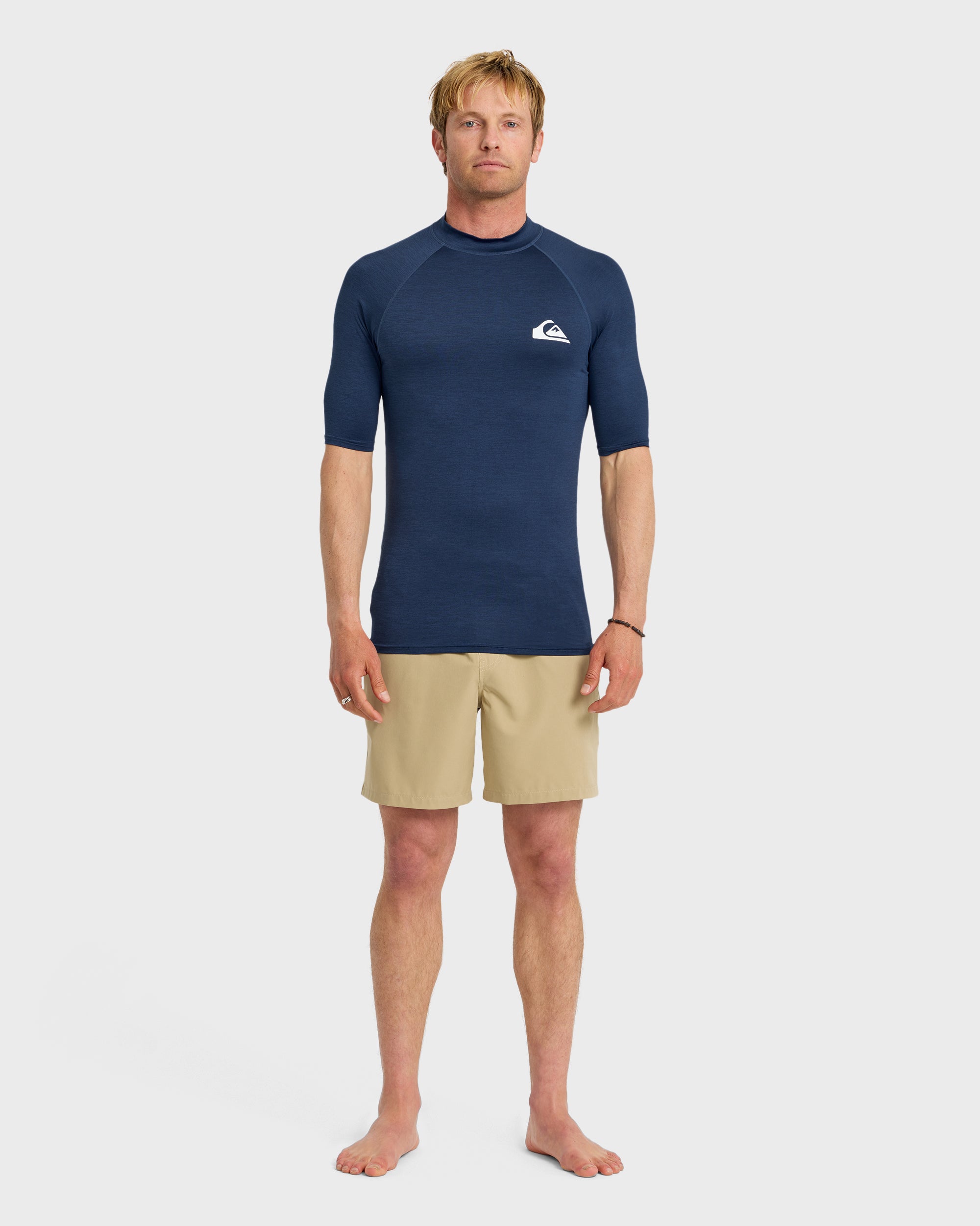 Everyday UPF 50 Short Sleeve Rashguard - Navy Heather | Quiksilver