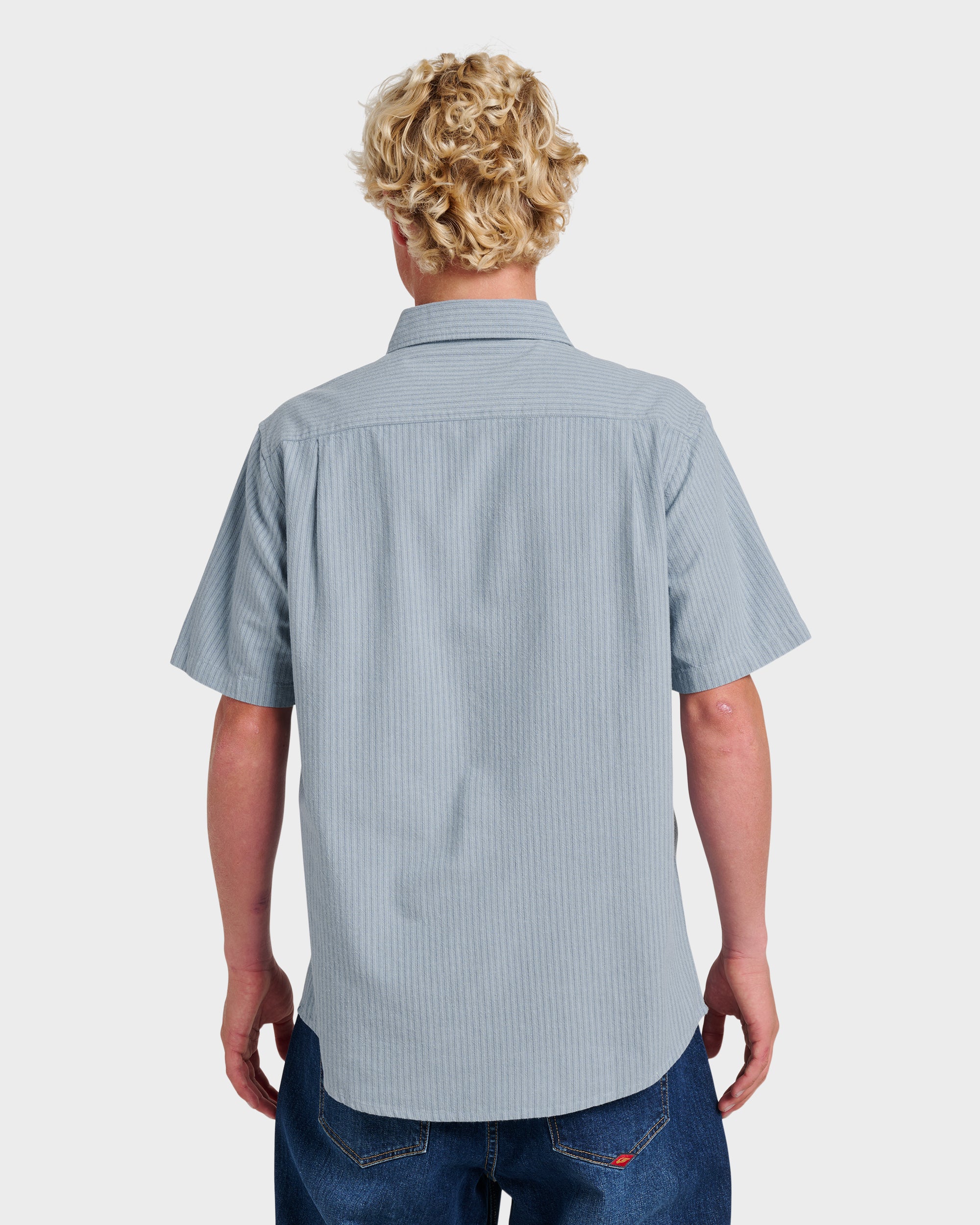 Oxford Stripe Classic Short Sleeve Shirt - Ashley Blue | Quiksilver Oxford Stripe Classic Short Sleeve Shirt - Ashley Blue | Quiksilver