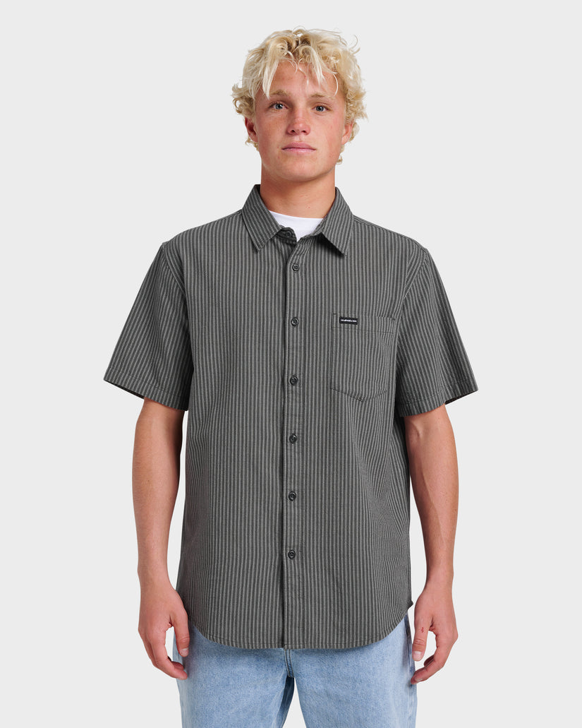 Oxford-Stripe-Classic-Short-Sleeve-Shirt-Phantom-1
