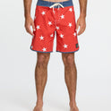 Original Stars 18" Boardshorts - High Risk Red