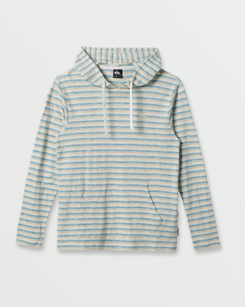 Slub Stripe Hooded Top Off White Quiksilver - Main Image