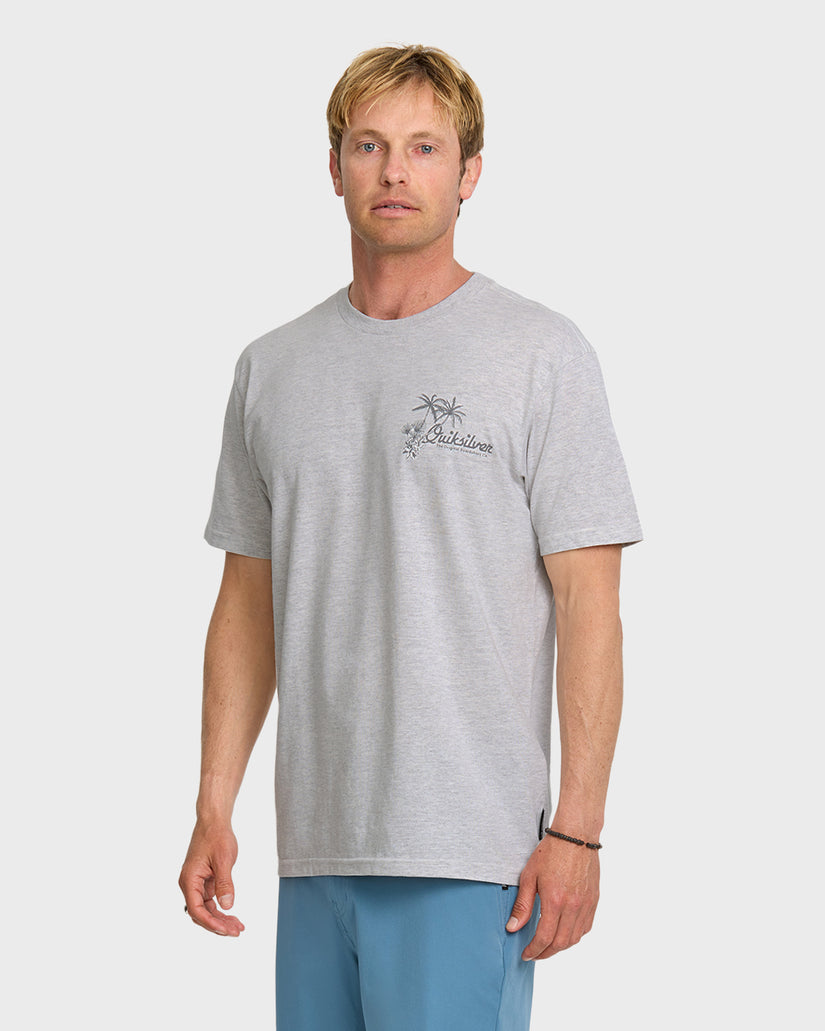 Clique Men's New Classic T-Shirt – Silver, Ringspun Cotton, Modern Fit, Short Sleeve (Large)