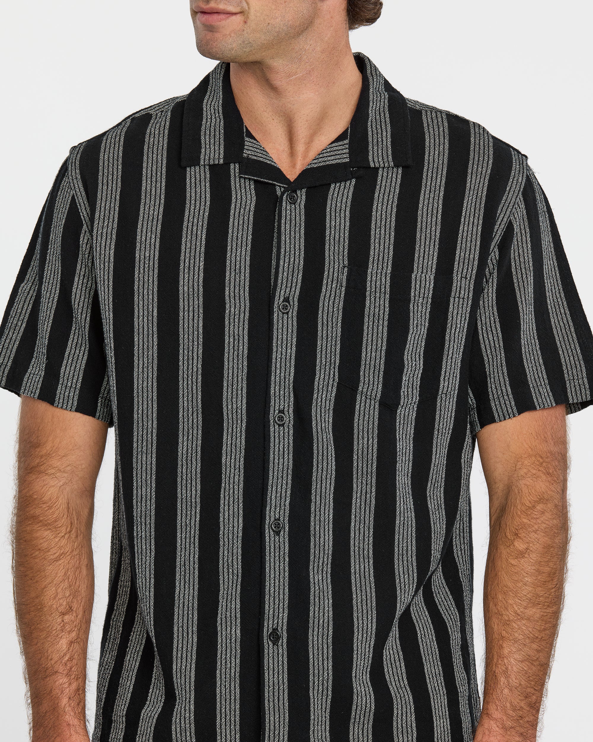 Nightfall Island Short Sleeve Shirt - Black | Quiksilver