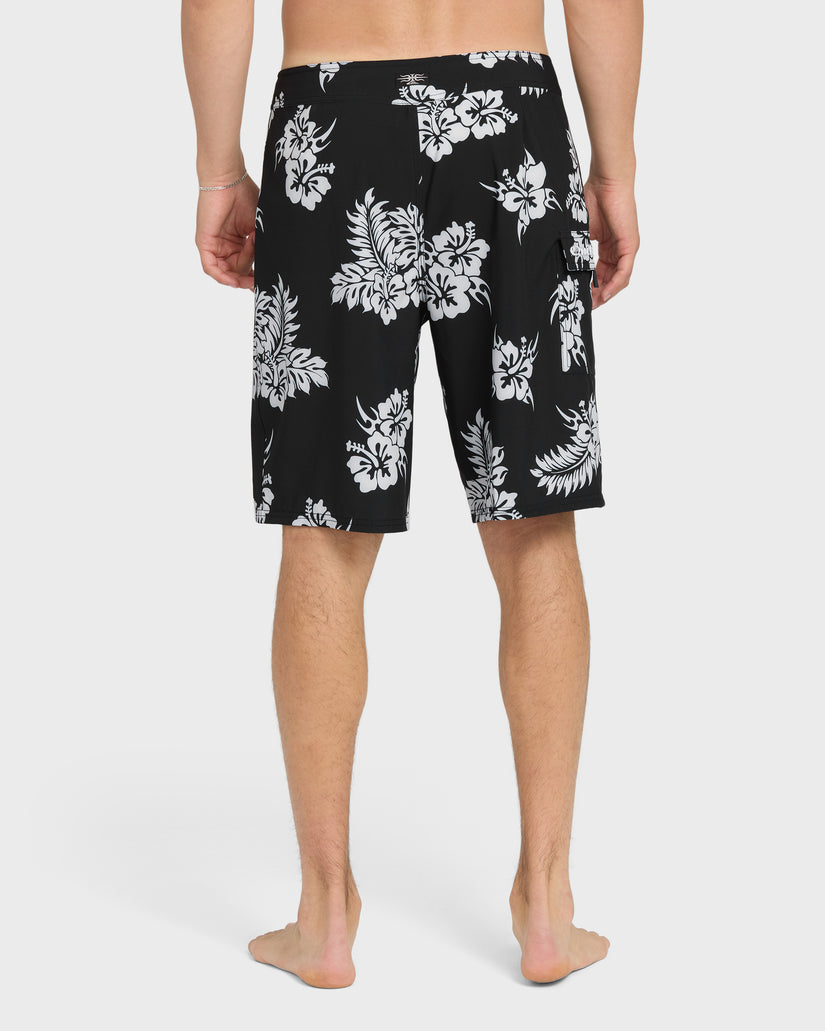 Mercury Floral 21" Boardshorts - Black