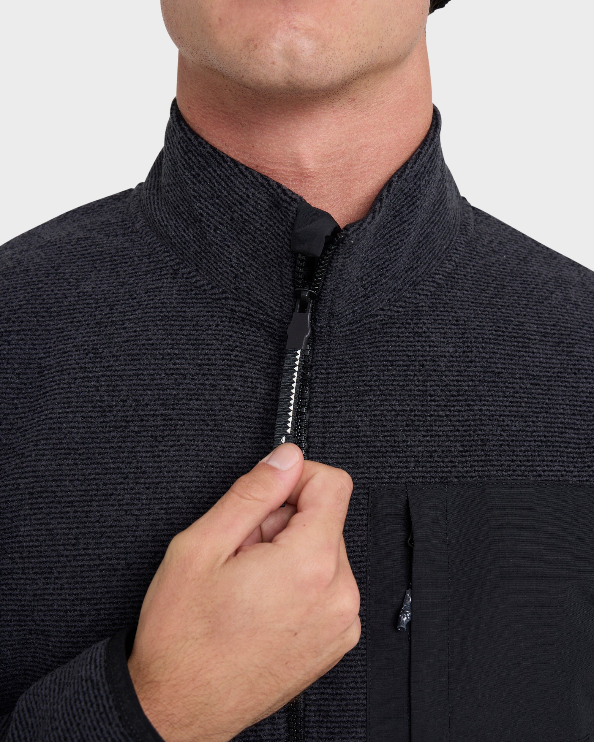 Aker Full Zip Technical Fleece - Black | Quiksilver