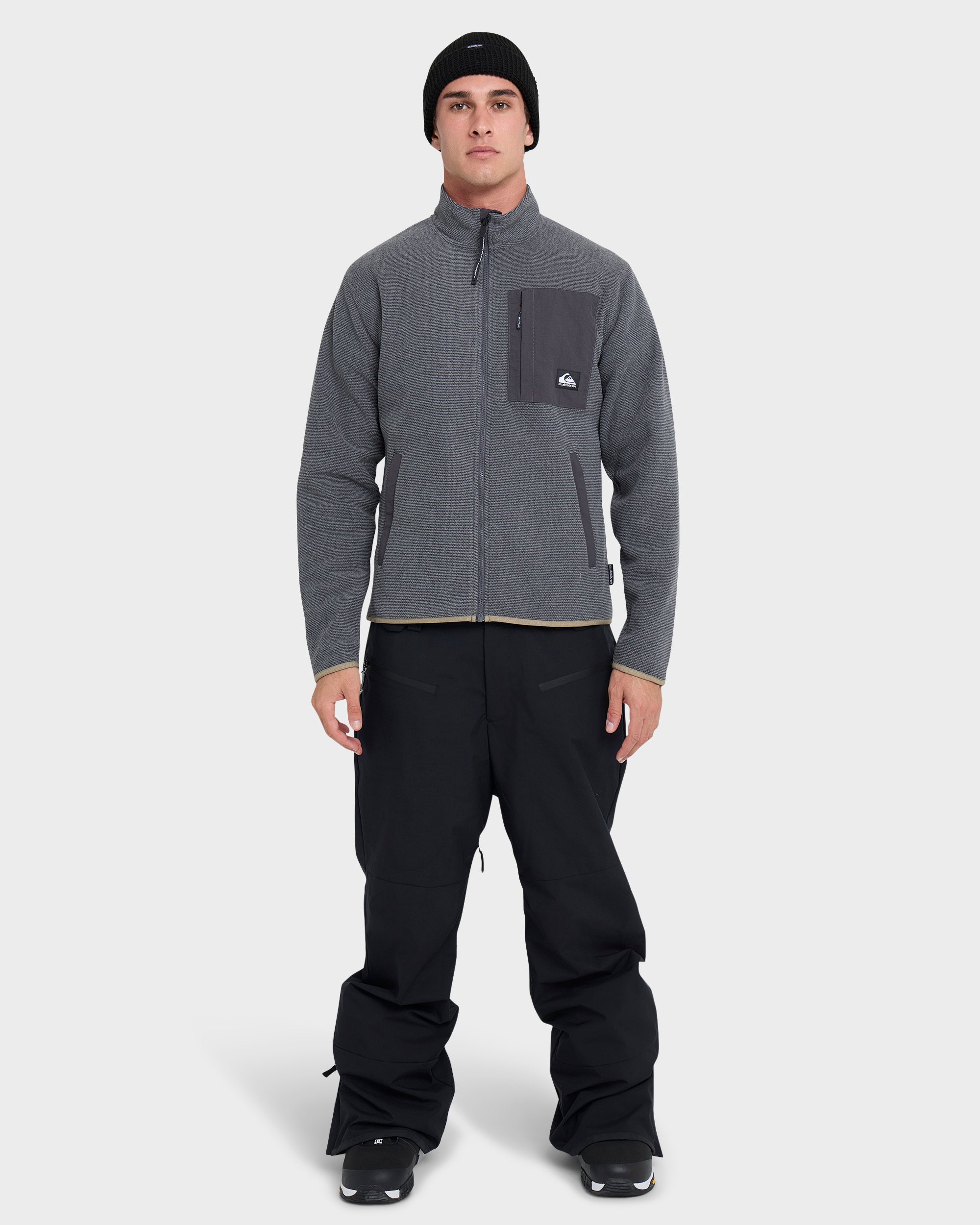 Aker Full Zip Technical Fleece - Quarry | Quiksilver