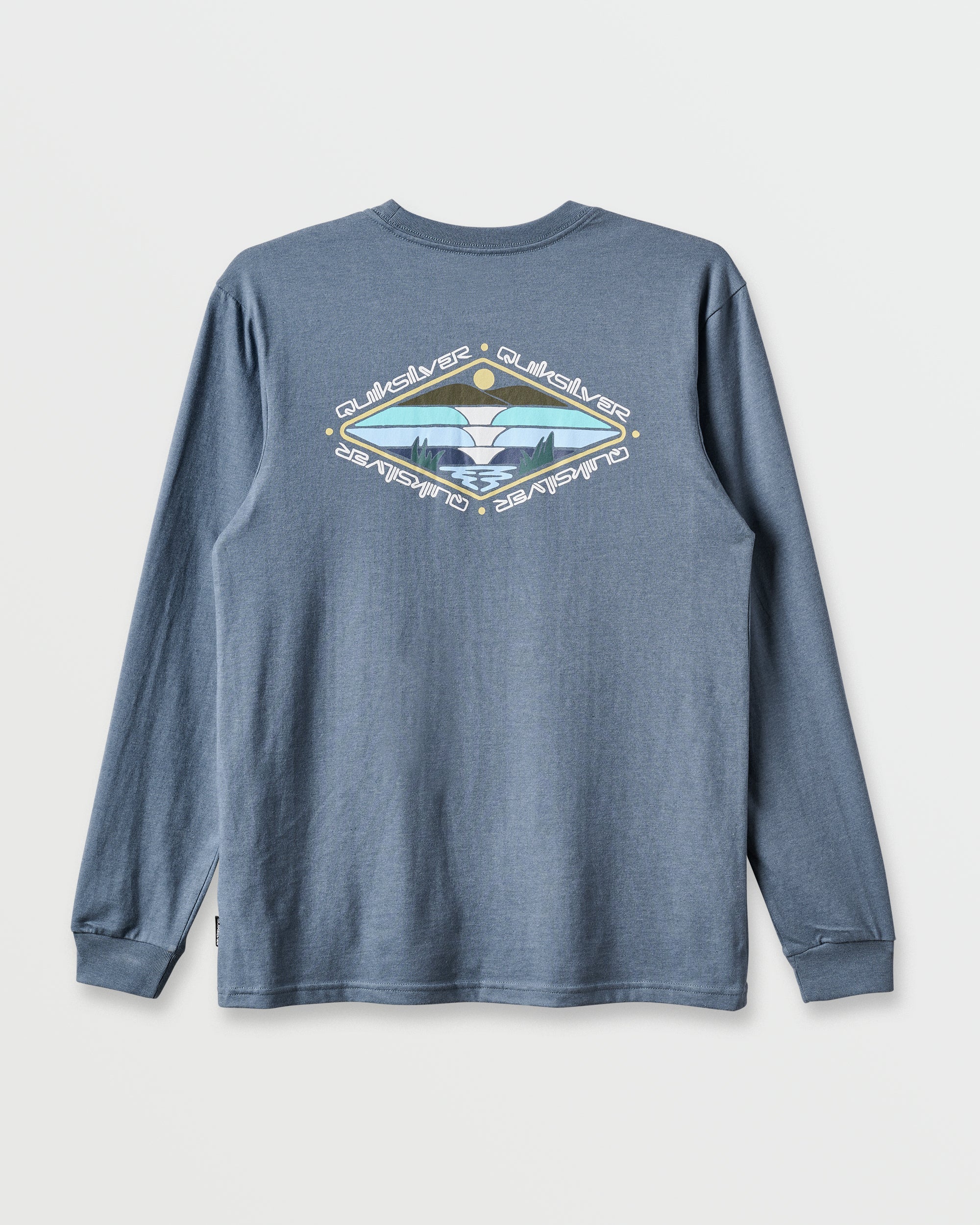 Peak Day Long Sleeve T-shirt - China Blue Heather | Quiksilver Peak Day Long Sleeve T-shirt - China Blue Heather | Quiksilver