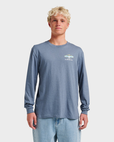 Peak Day Long Sleeve T-shirt - China Blue Heather | Quiksilver