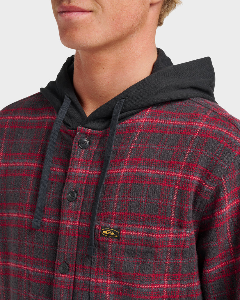 Urban Classics Men's Hooded Flannel Sweat Shirt - Checked, Regular Fit, 100% Cotton