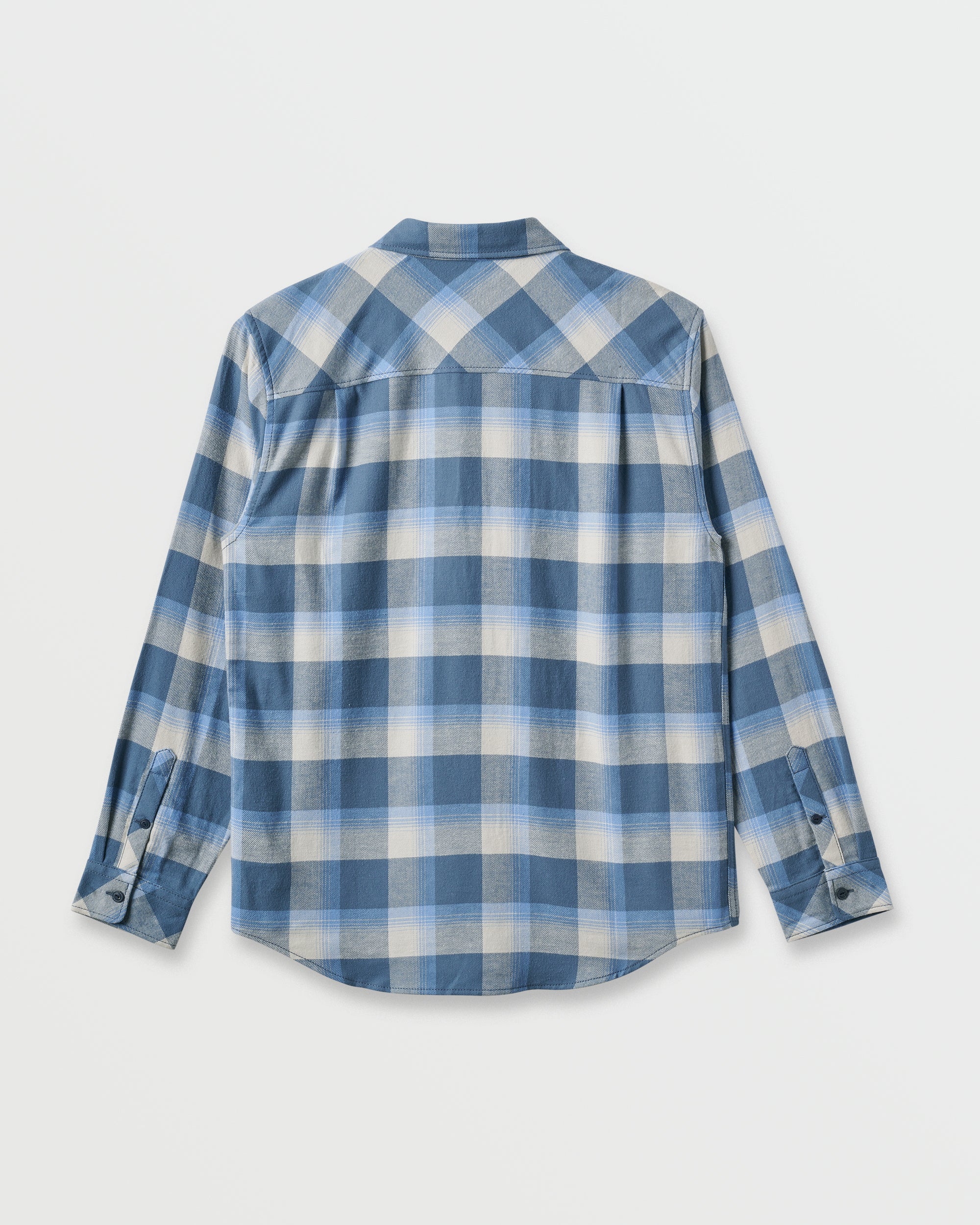 SAINT M×××××× BB_FLANNEL CHECKSHIRT BLUE Saint Michael Flannel Shirt in Blue/Grey – Oneness Boutique