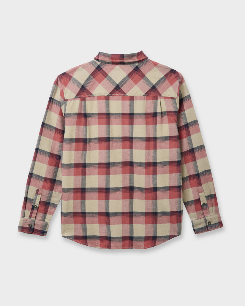 SANGTREE Men's Long Sleeve Flannel Shirt - Plaid Casual Button-Up, Soft Wrinkle-Free Fabric, Chest Pocket