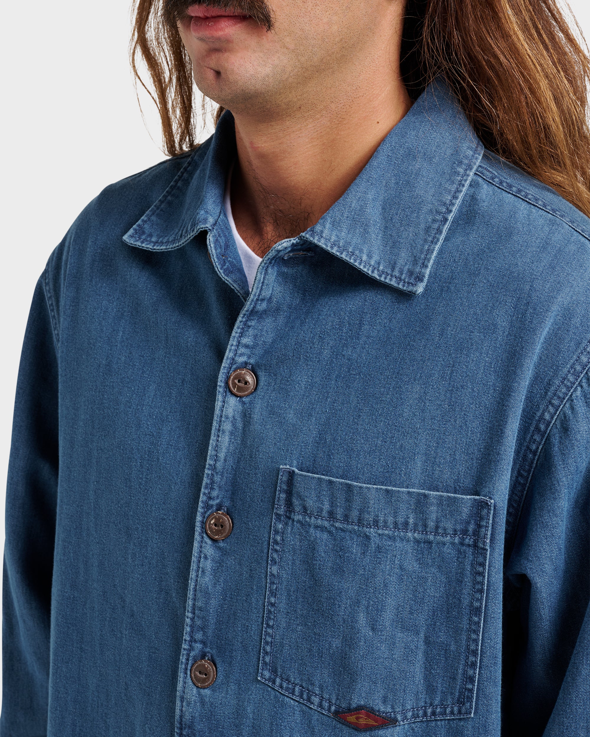 Denim Over Shirt - Light Indigo | Quiksilver