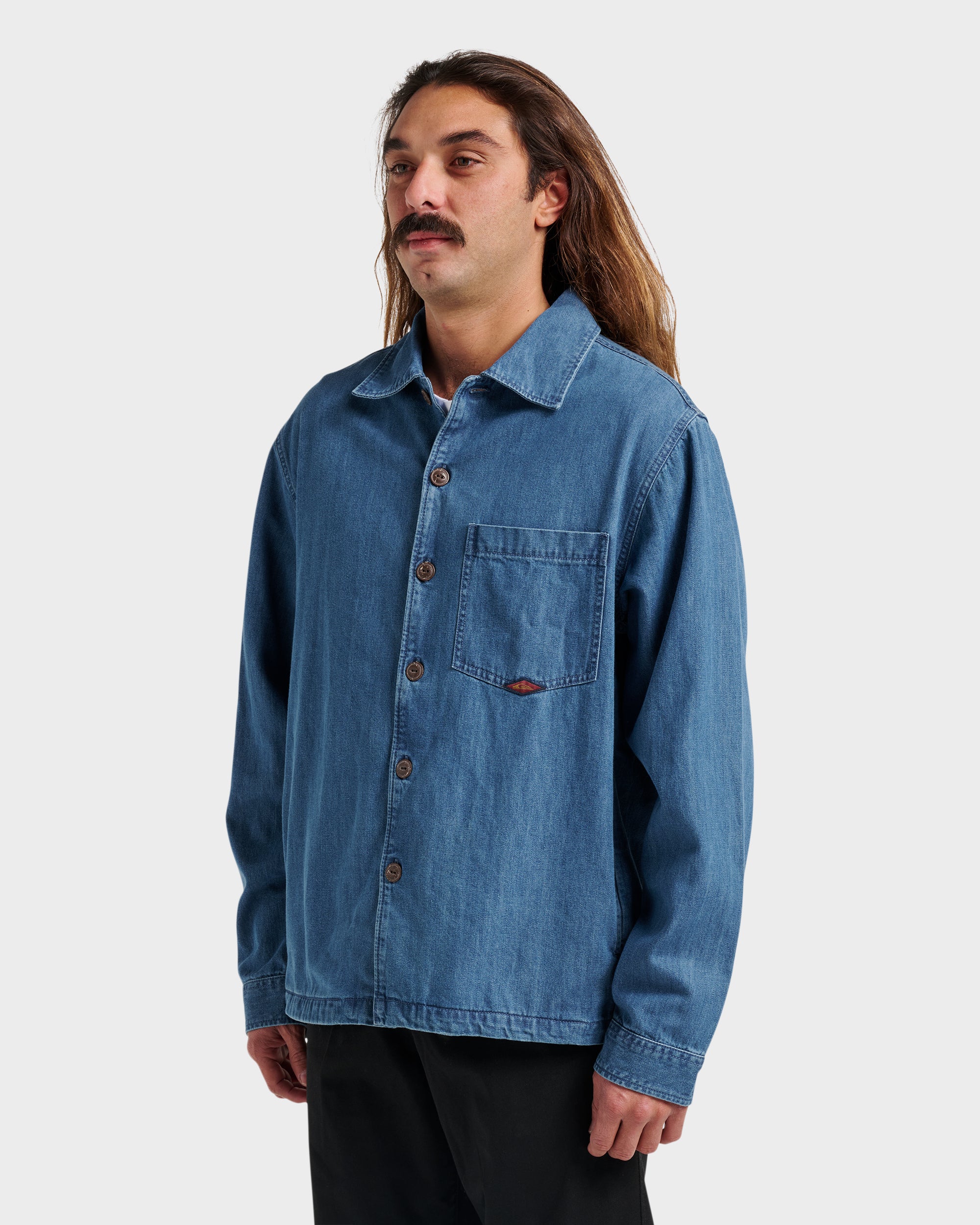 Denim Over Shirt - Light Indigo | Quiksilver