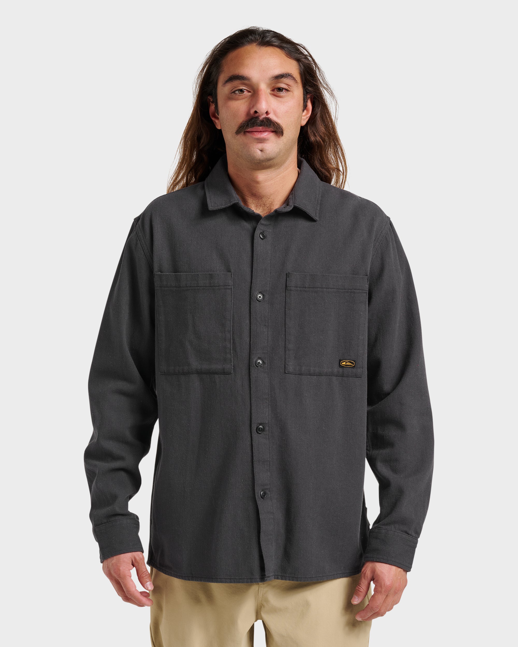 Heron Long Sleeve Shirt - Phantom | Quiksilver