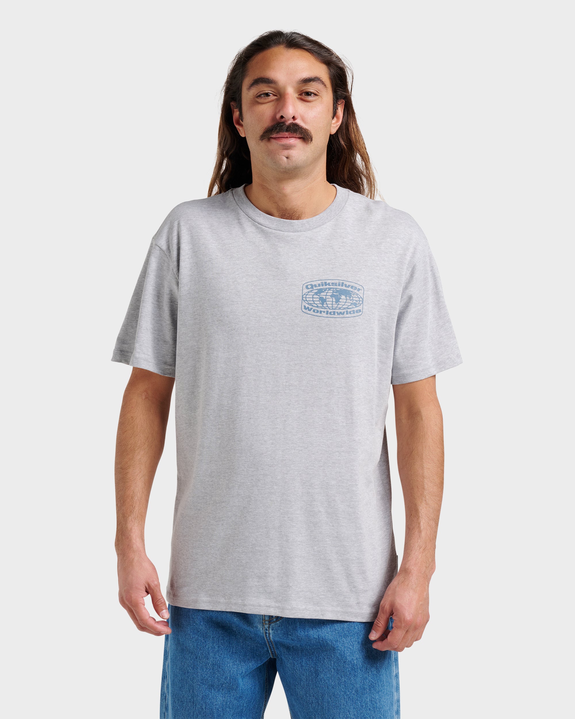 Global Local Classic T-shirt - Athletic Gray | Quiksilver
