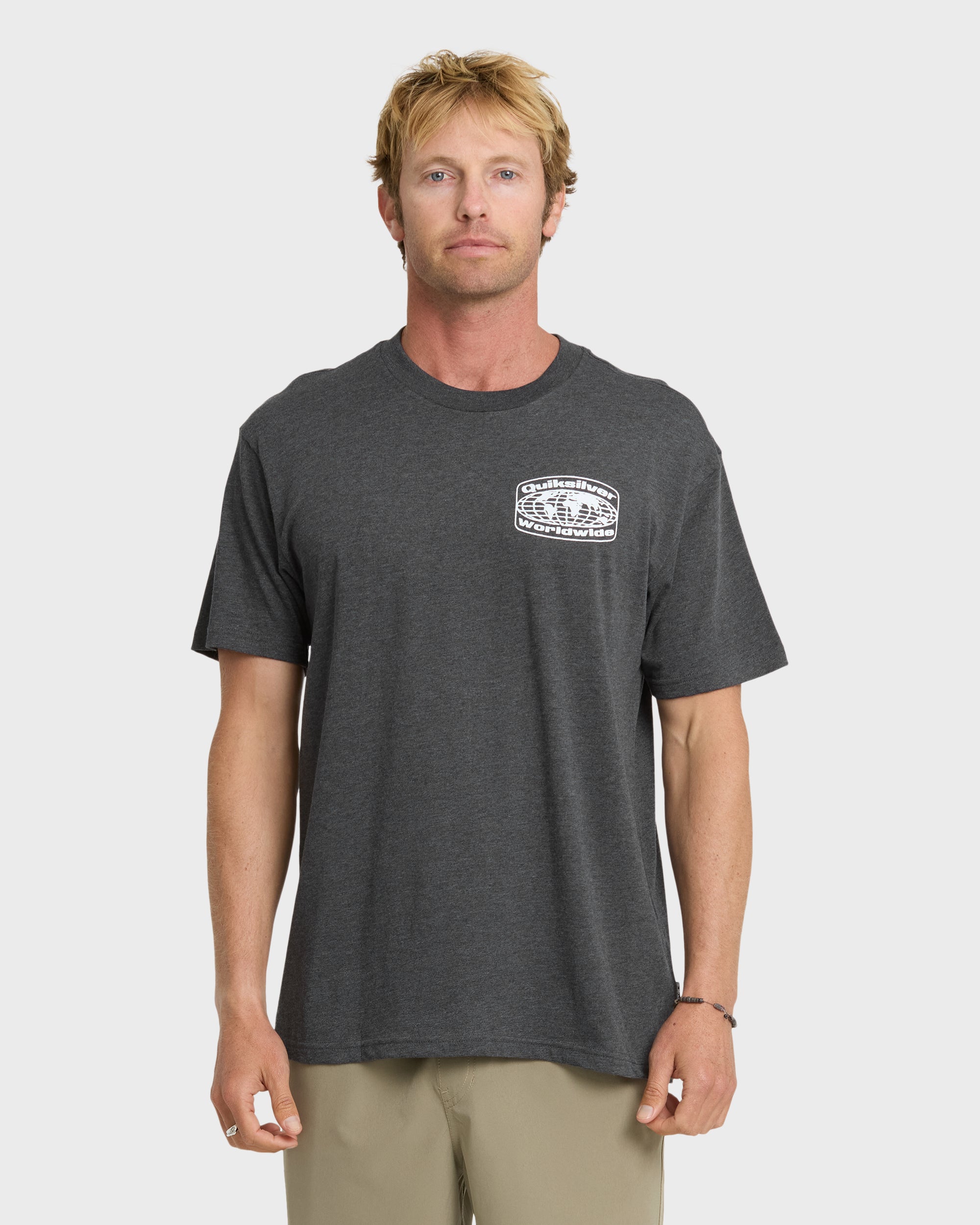 Global Local Classic T-shirt - Charcoal Heather | Quiksilver