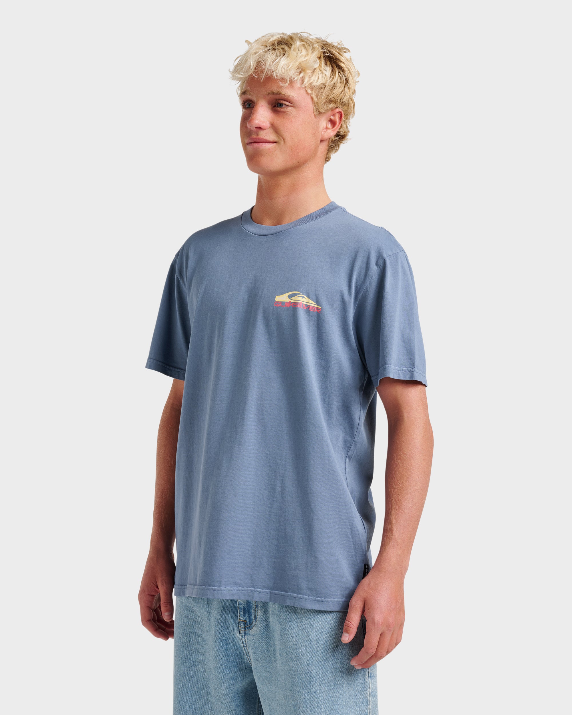 Ruff Stuff Pigment Dye T-Shirt - China Blue | Quiksilver Ruff Stuff Pigment Dye T-Shirt - China Blue | Quiksilver