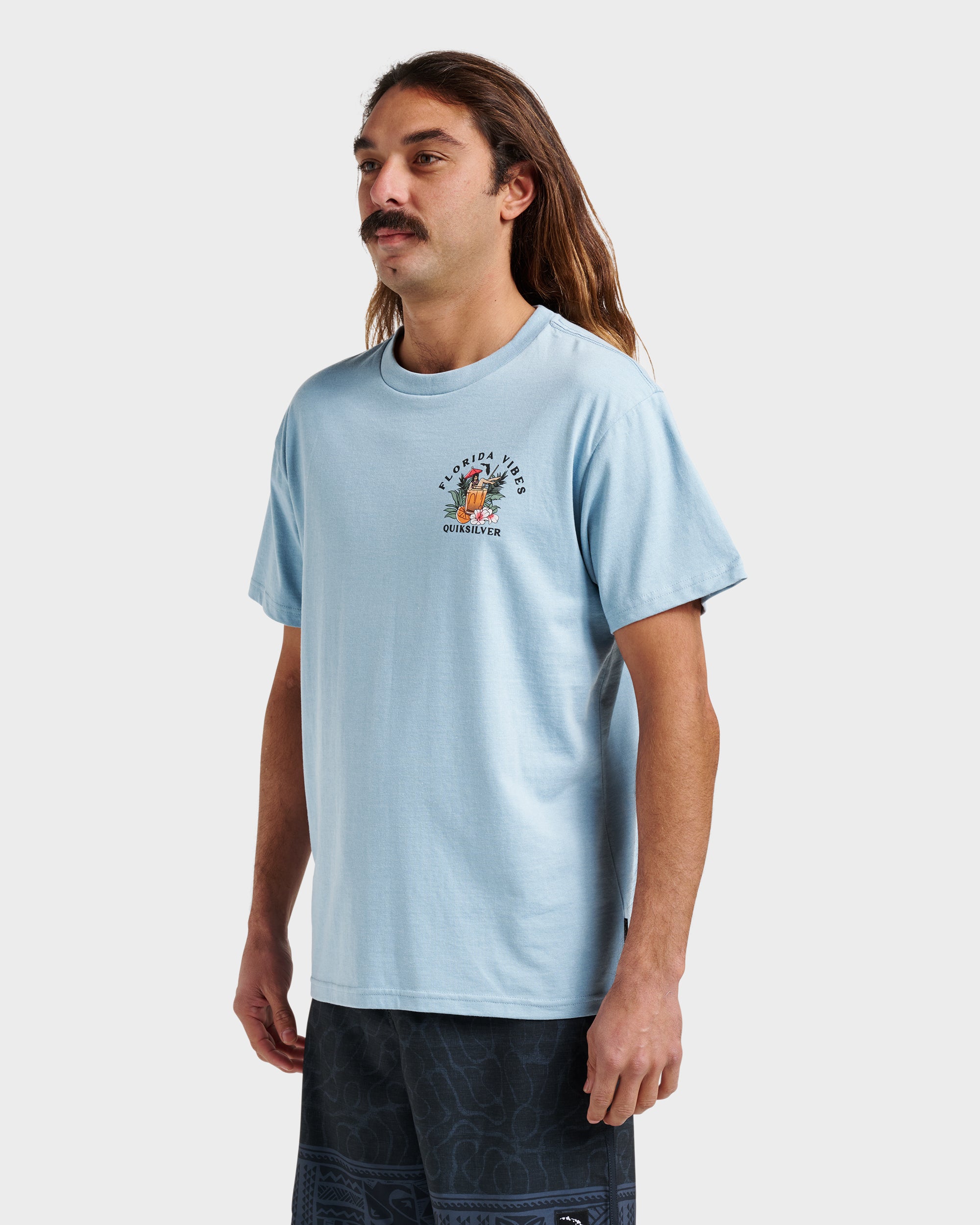 QUIKSILVER Tシャツ Fl Florida Vibes Classic T-shirt - Ashley Blue Heather | Quiksilver