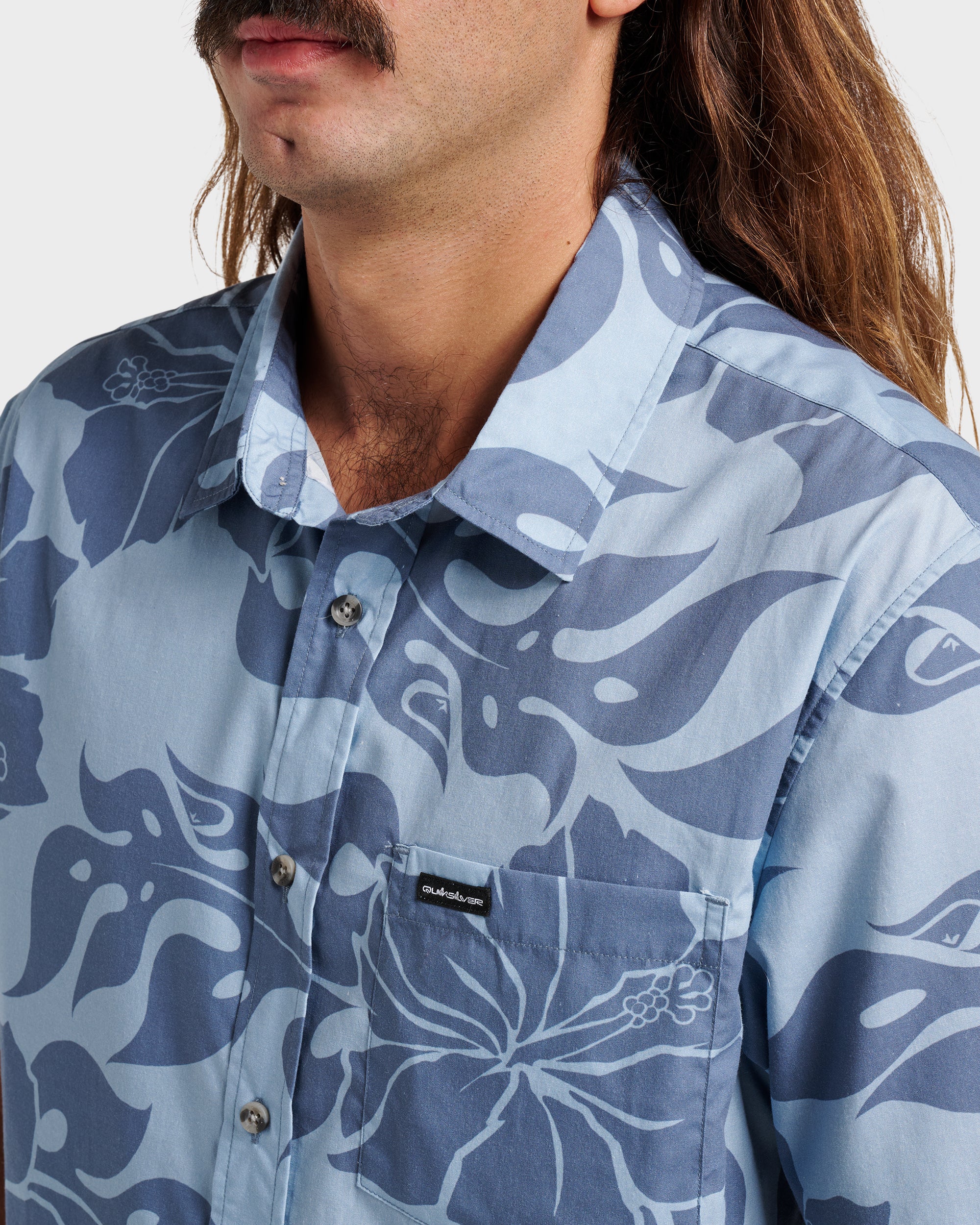Oceanview Classic Short Sleeve Shirt - Ashley Blue | Quiksilver