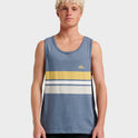 Og Stripe Tank  - China Blue Heather