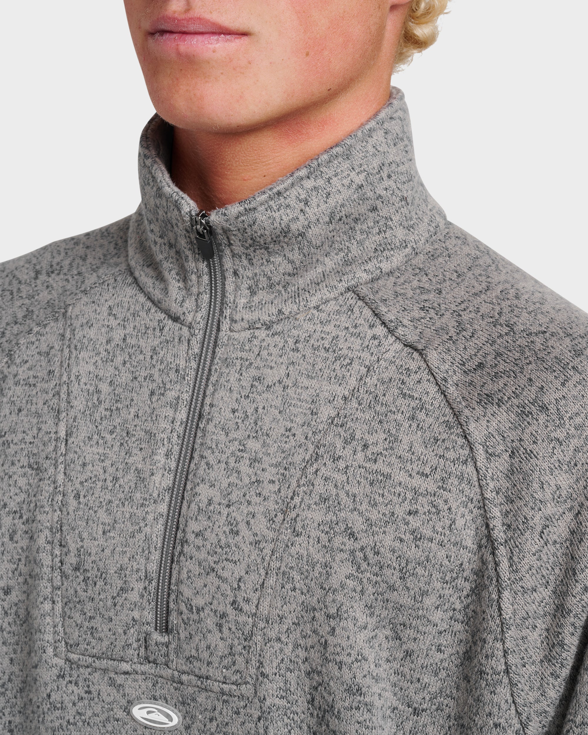 Keller Half Zip Mock Sweatshirt - Smoked Gray Heather | Quiksilver