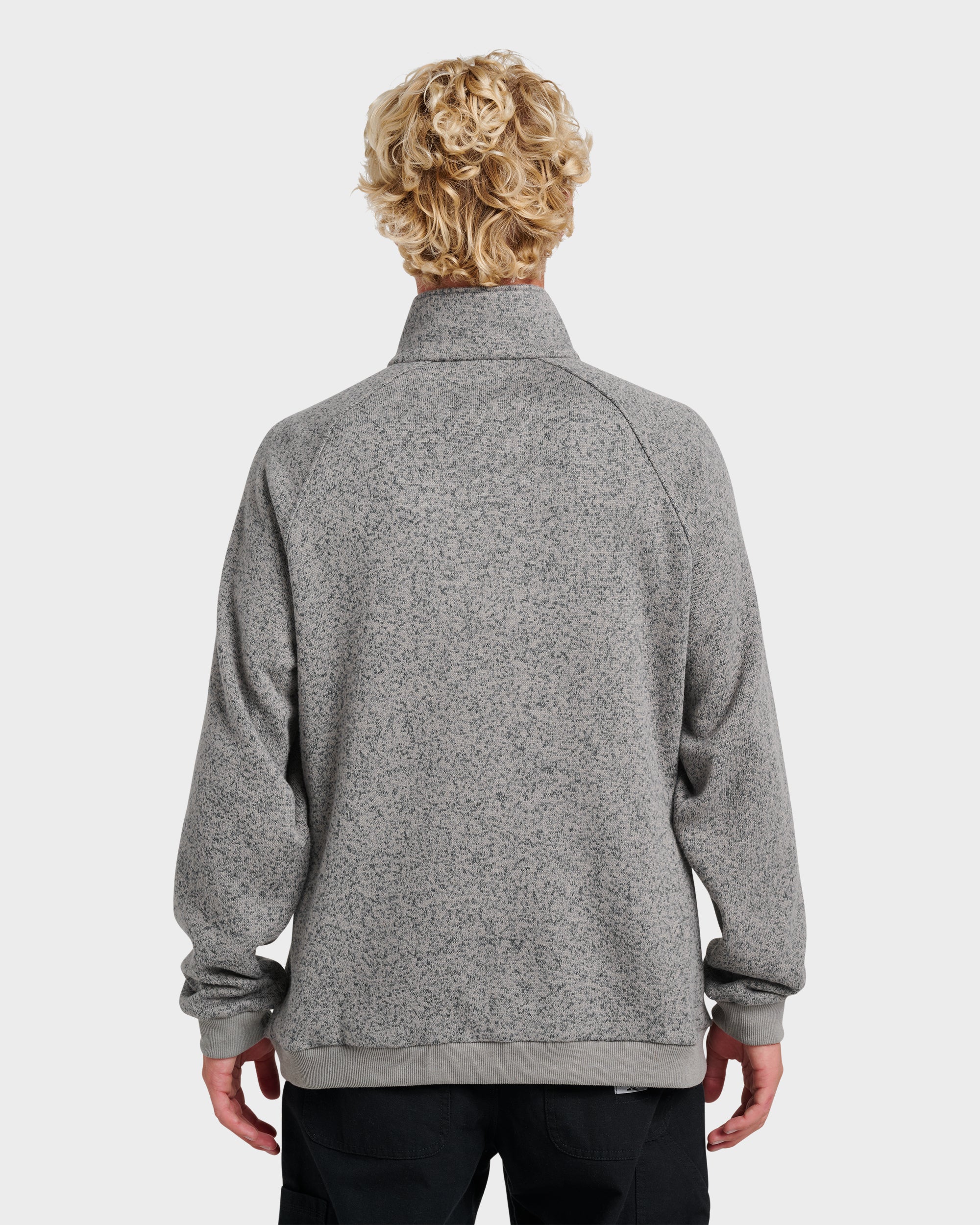 Keller Half Zip Mock Sweatshirt - Smoked Gray Heather | Quiksilver