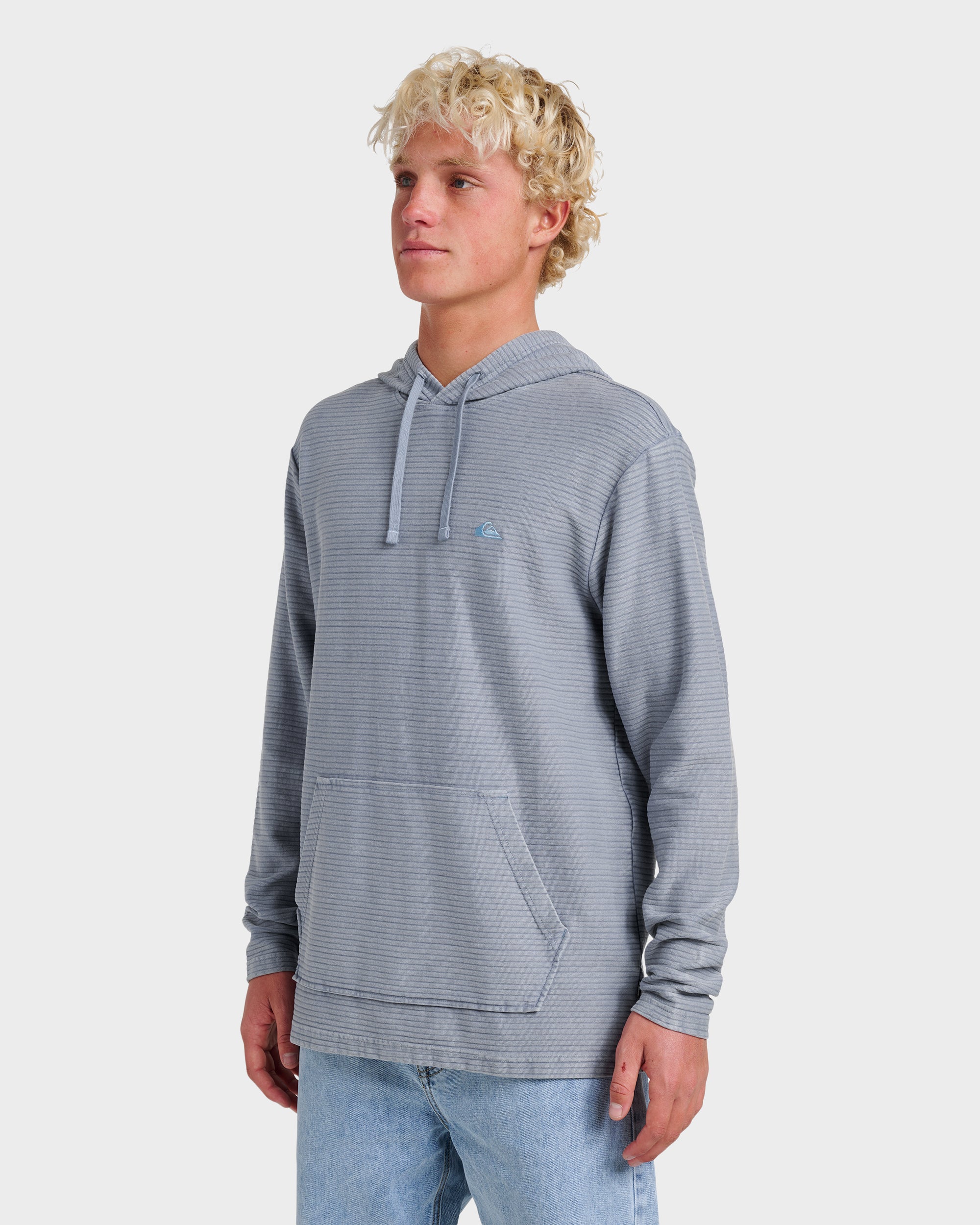 Alamitos Long Sleeve Hooded Top - China Blue | Quiksilver