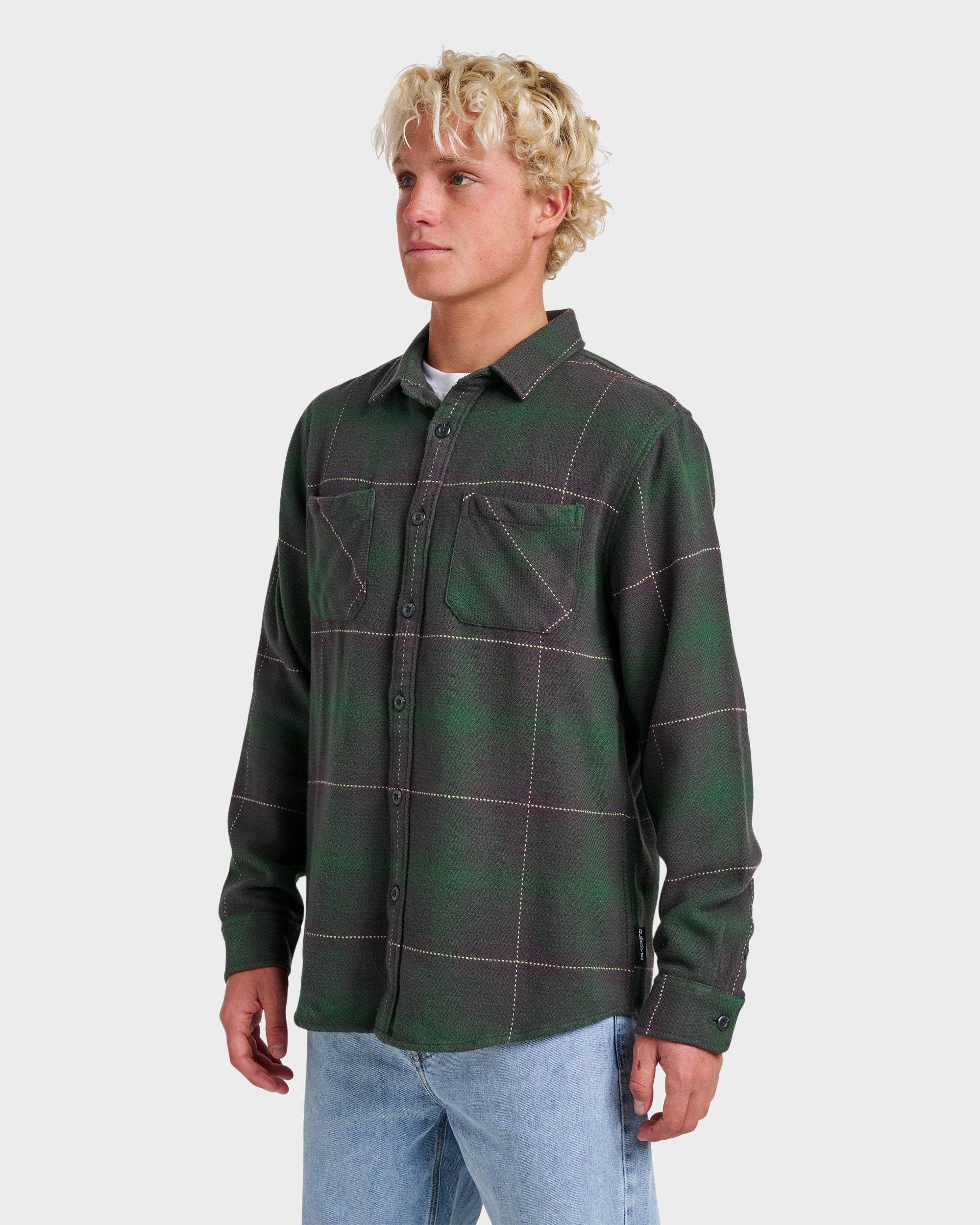 未使用　24AW セオリー　SLEEK FLANNEL BOXY DB JKT Dna Flannel Shirt - Garden Topiary | Quiksilver