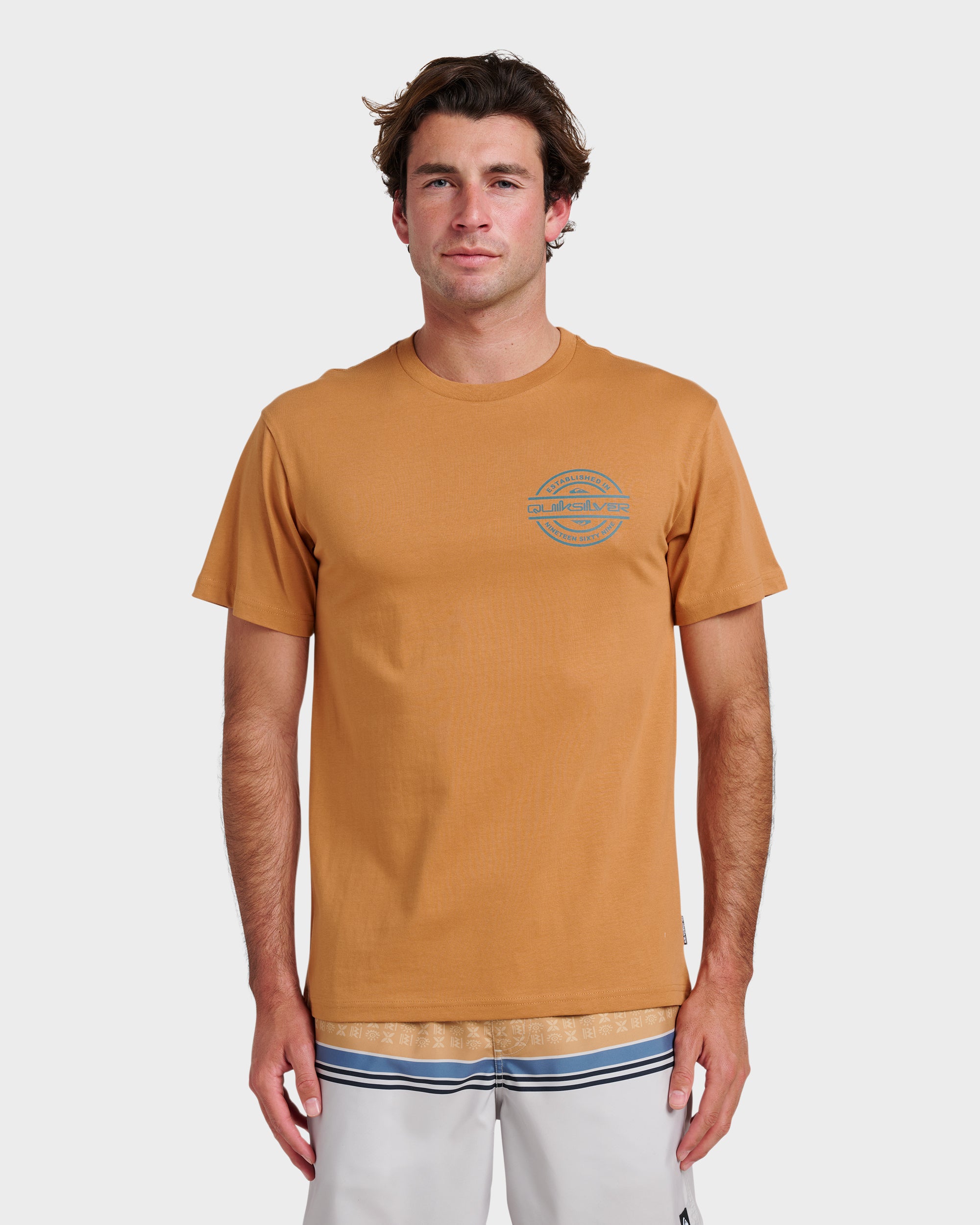 Quicksilver　ジャーセミ　L Mirrored Classic T-shirt - Charcoal Heather | Quiksilver
