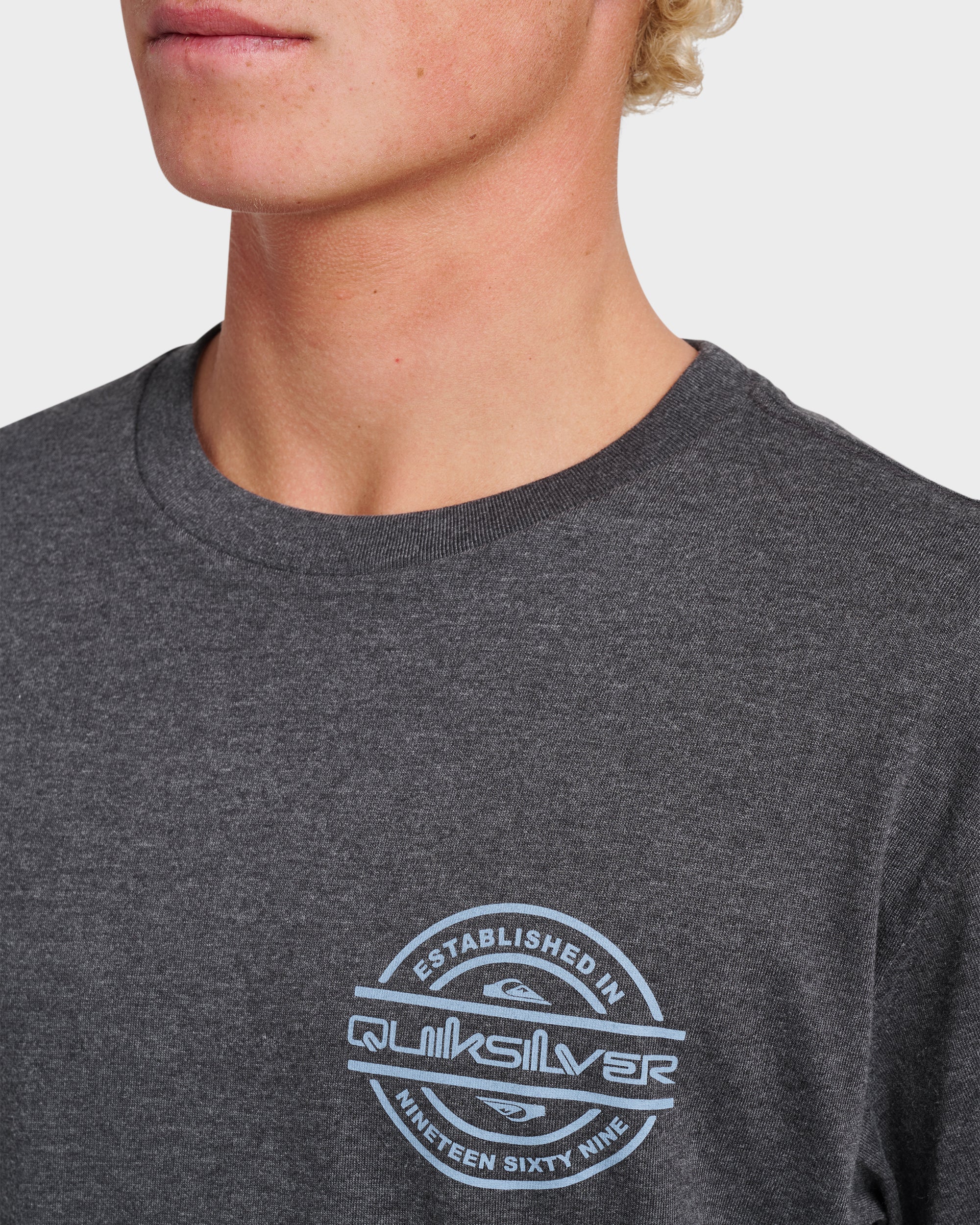 Mirrored Classic T-shirt - Charcoal Heather | Quiksilver