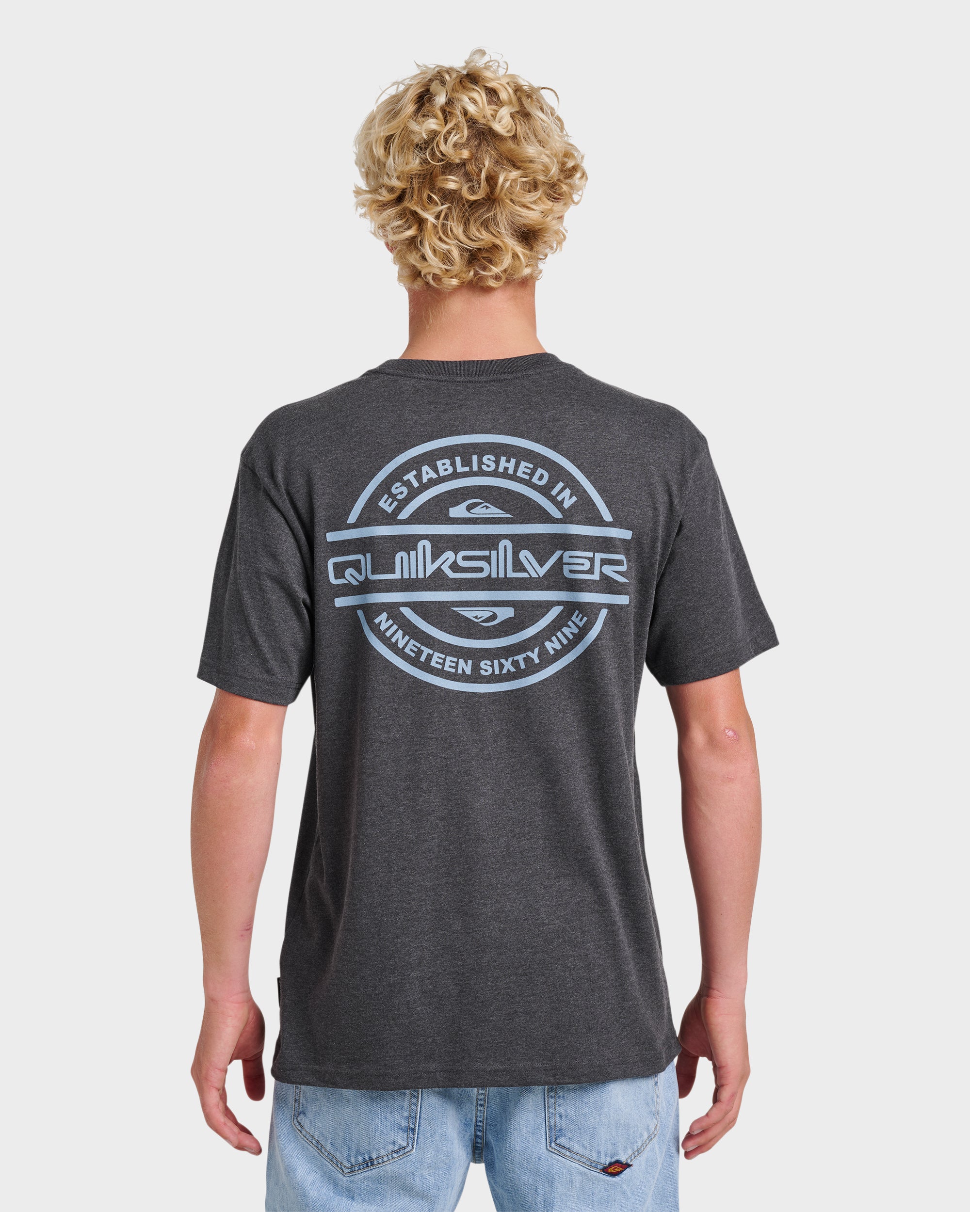 Mirrored Classic T-shirt - Charcoal Heather | Quiksilver