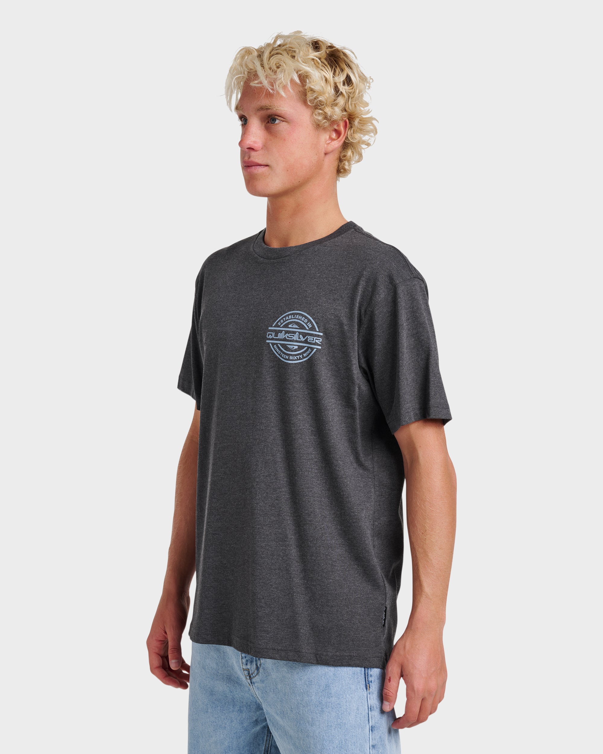 Mirrored Classic T-shirt - Charcoal Heather | Quiksilver