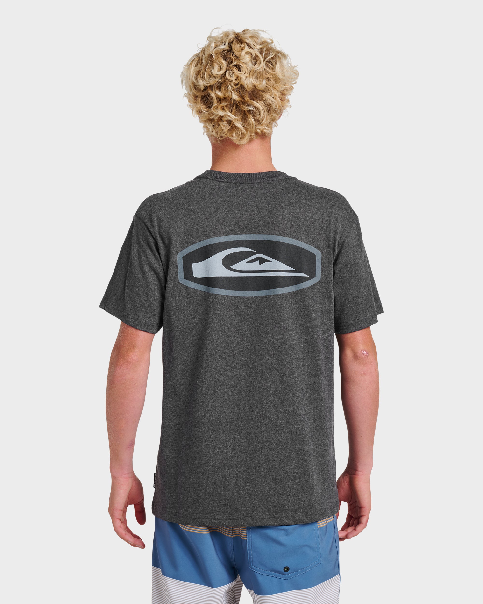 Stadium Emblem Classic T-shirt - Charcoal Heather | Quiksilver