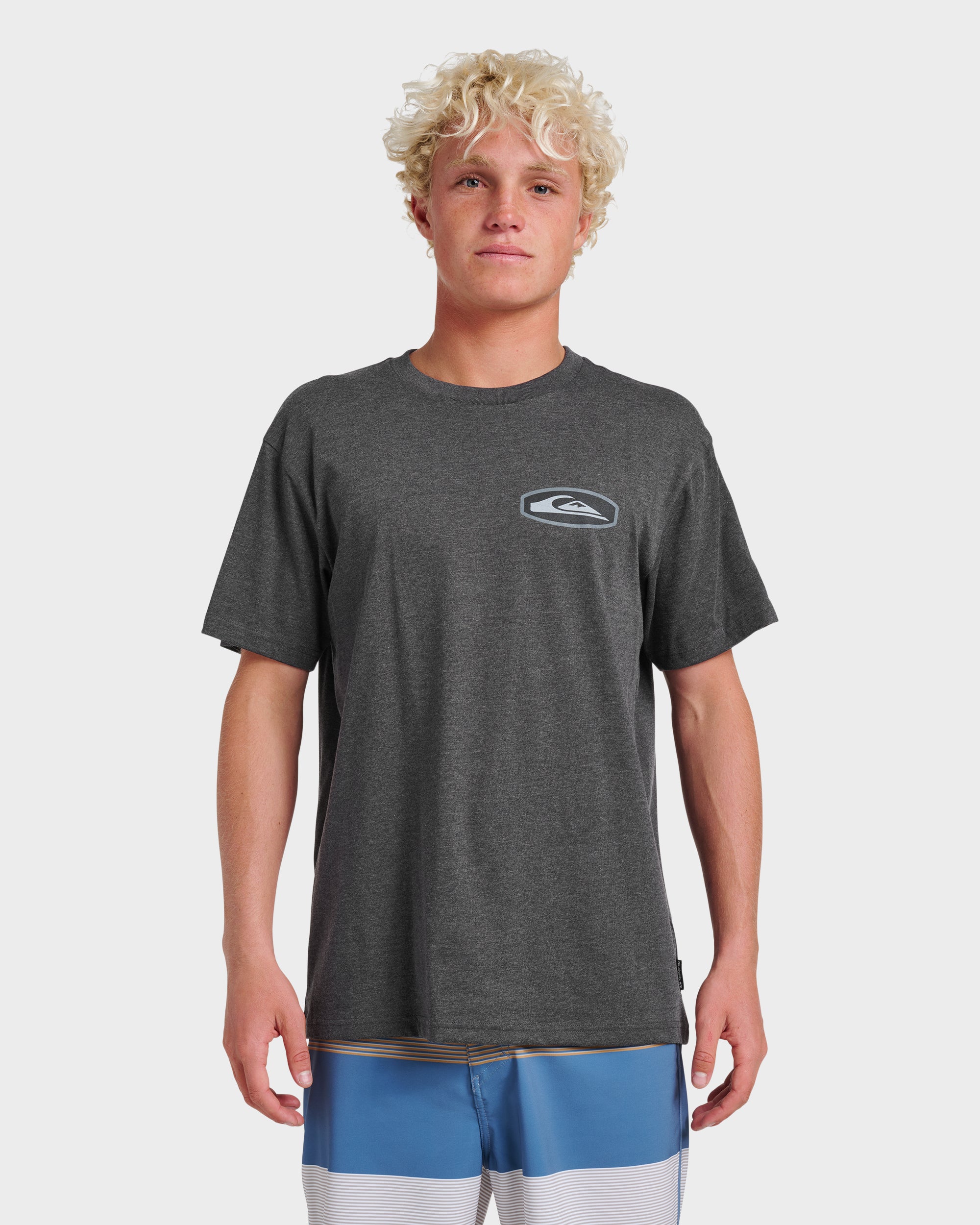 アパルトモン 3PACK T-SHIRTS Tシャツ シルバーC Stadium Emblem Classic T-shirt - Charcoal Heather | Quiksilver