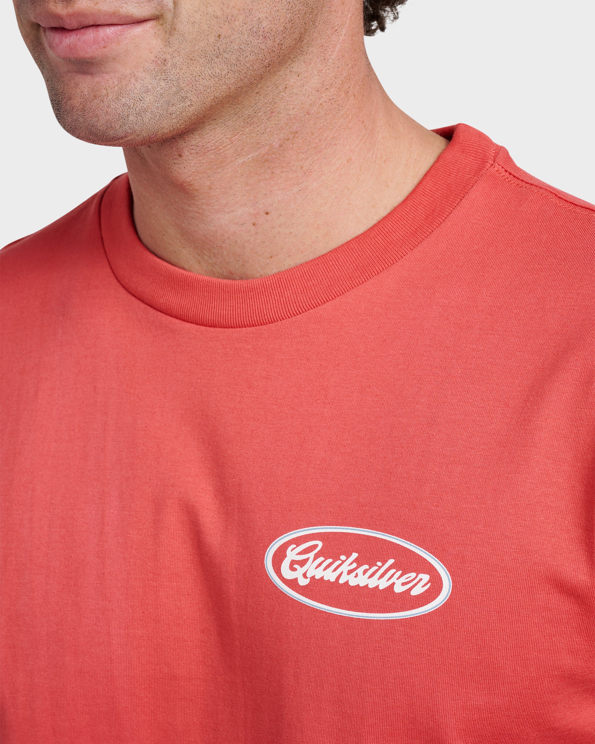 Mechanics Script Classic T-shirt - Mineral Red | Quiksilver