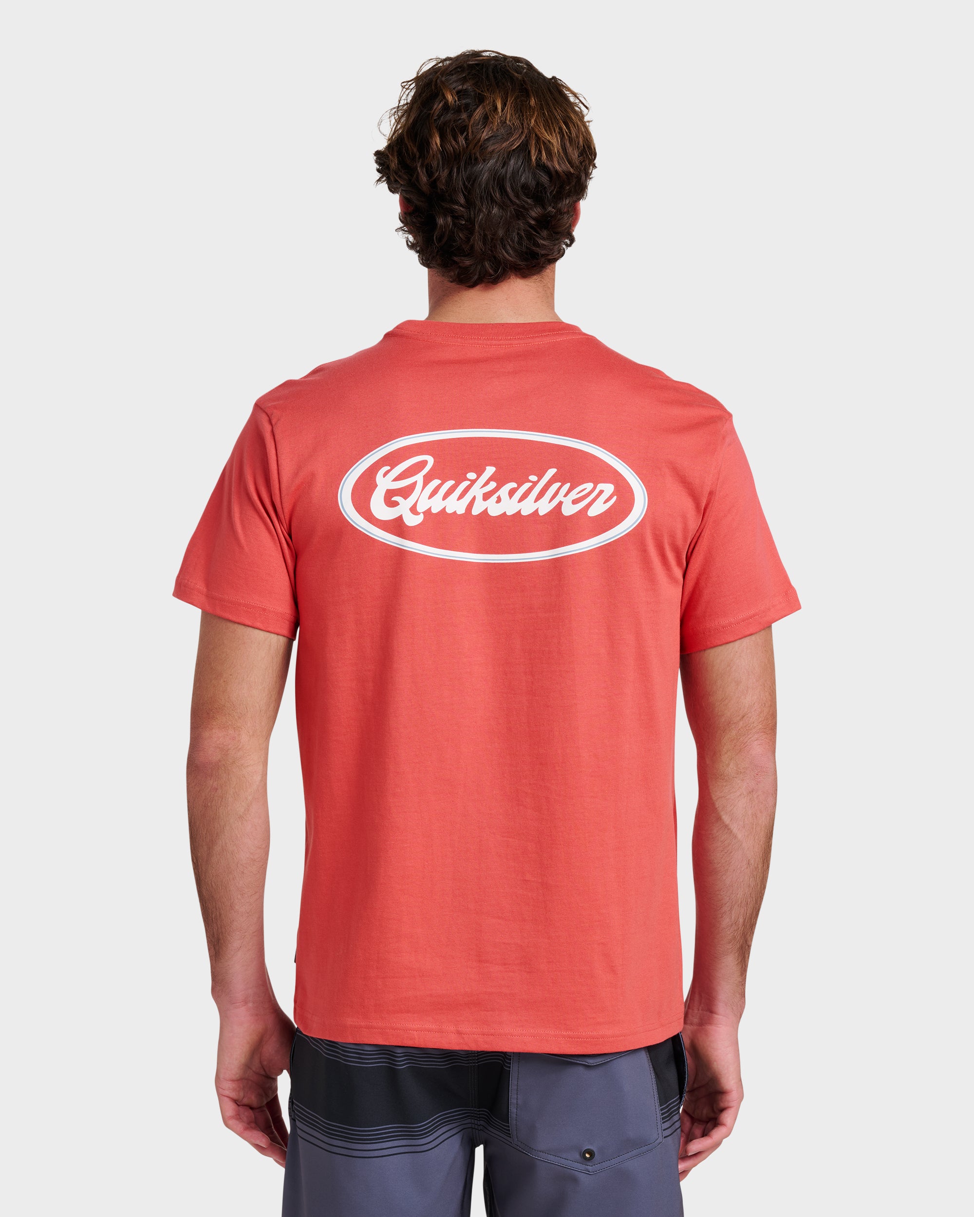 Mechanics Script Classic T-shirt - Mineral Red | Quiksilver