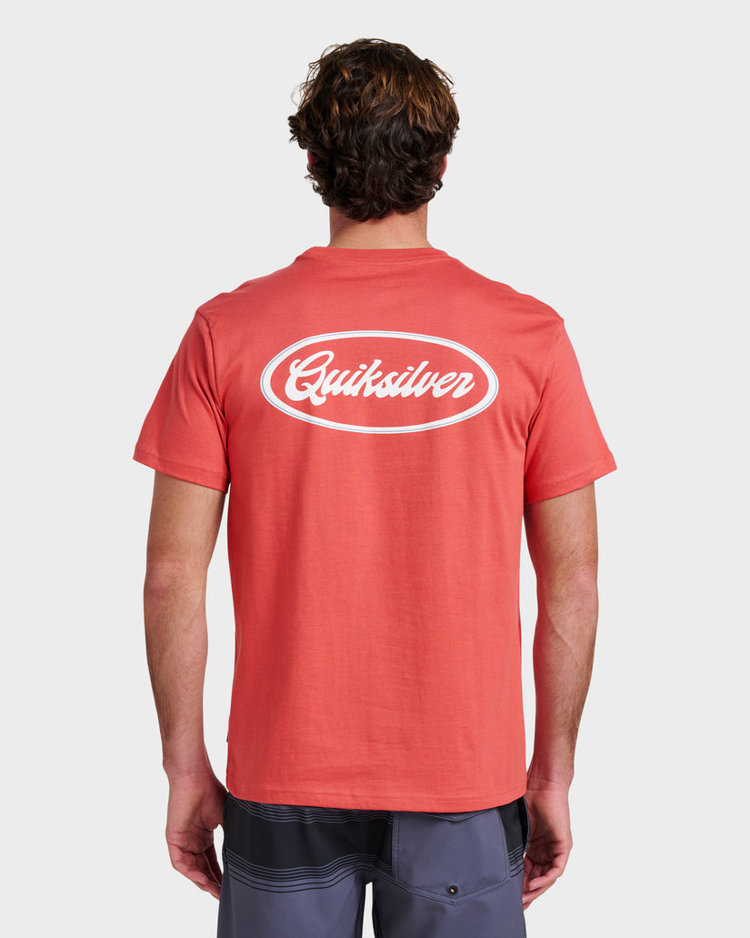 Mechanics-Script-Classic-T-shirt-Mineral-Red-2