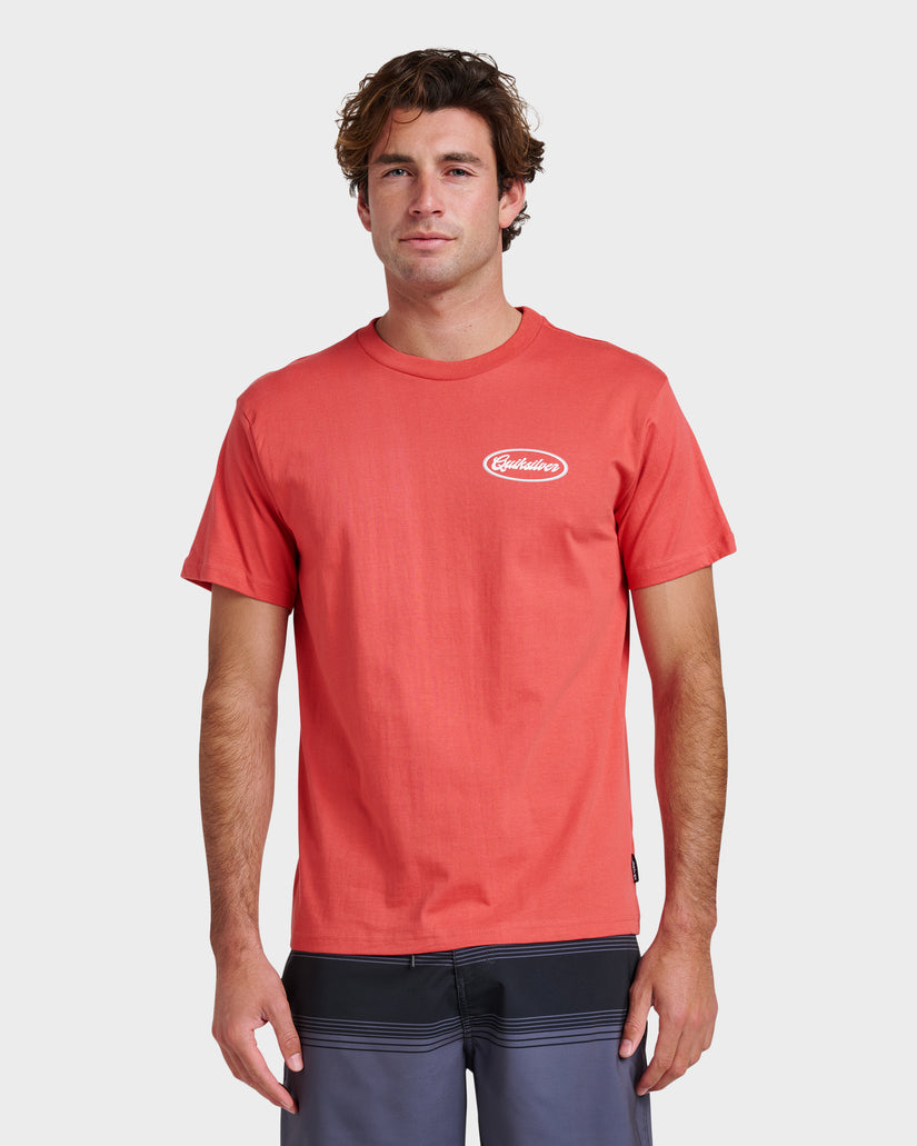 Mechanics-Script-Classic-T-shirt-Mineral-Red-1