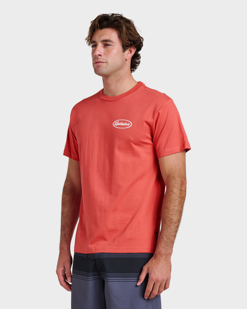 Mechanics-Script-Classic-T-shirt-Mineral-Red-3