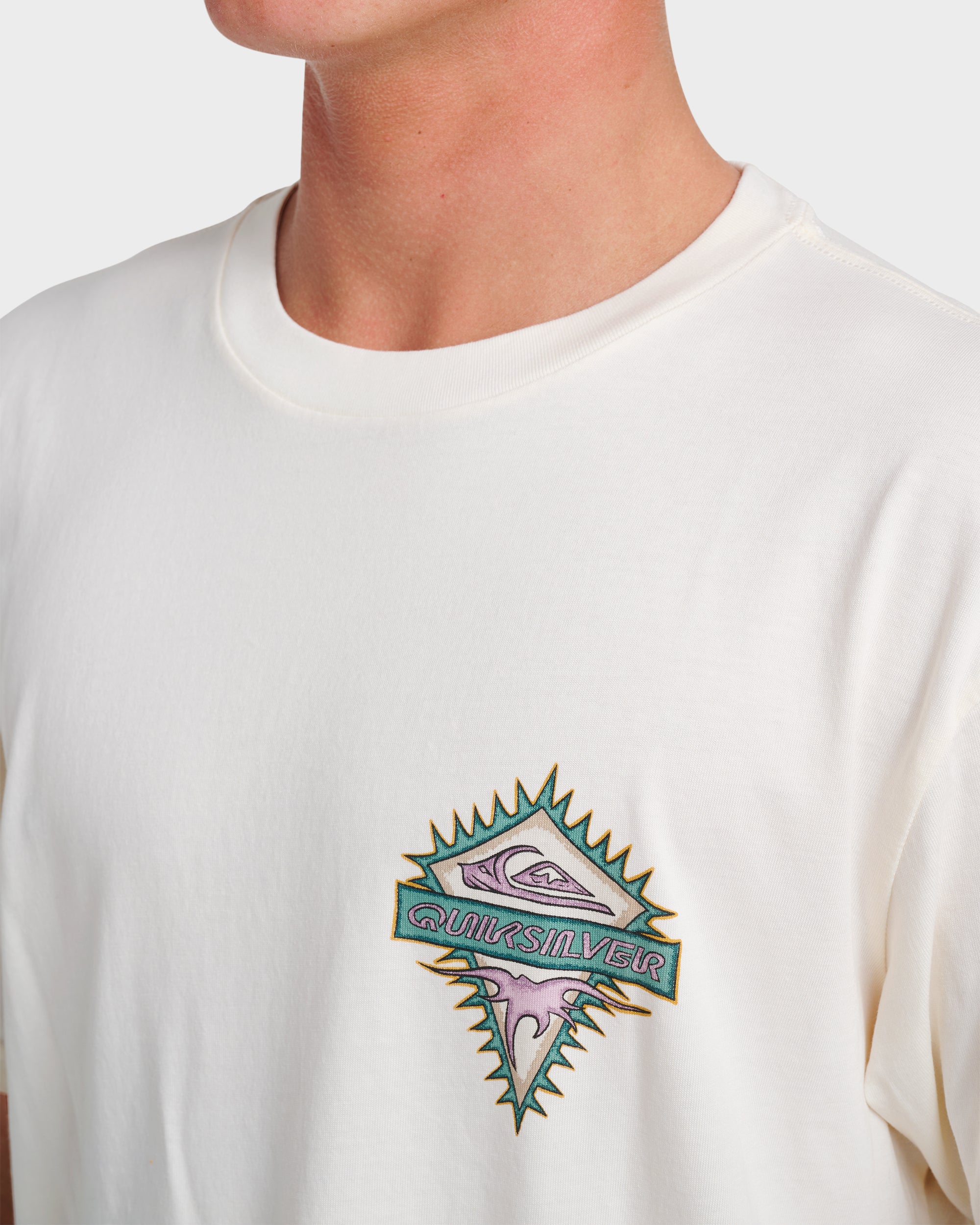 Liberty Spikes Pigment Dye T-Shirt - Snow White | Quiksilver