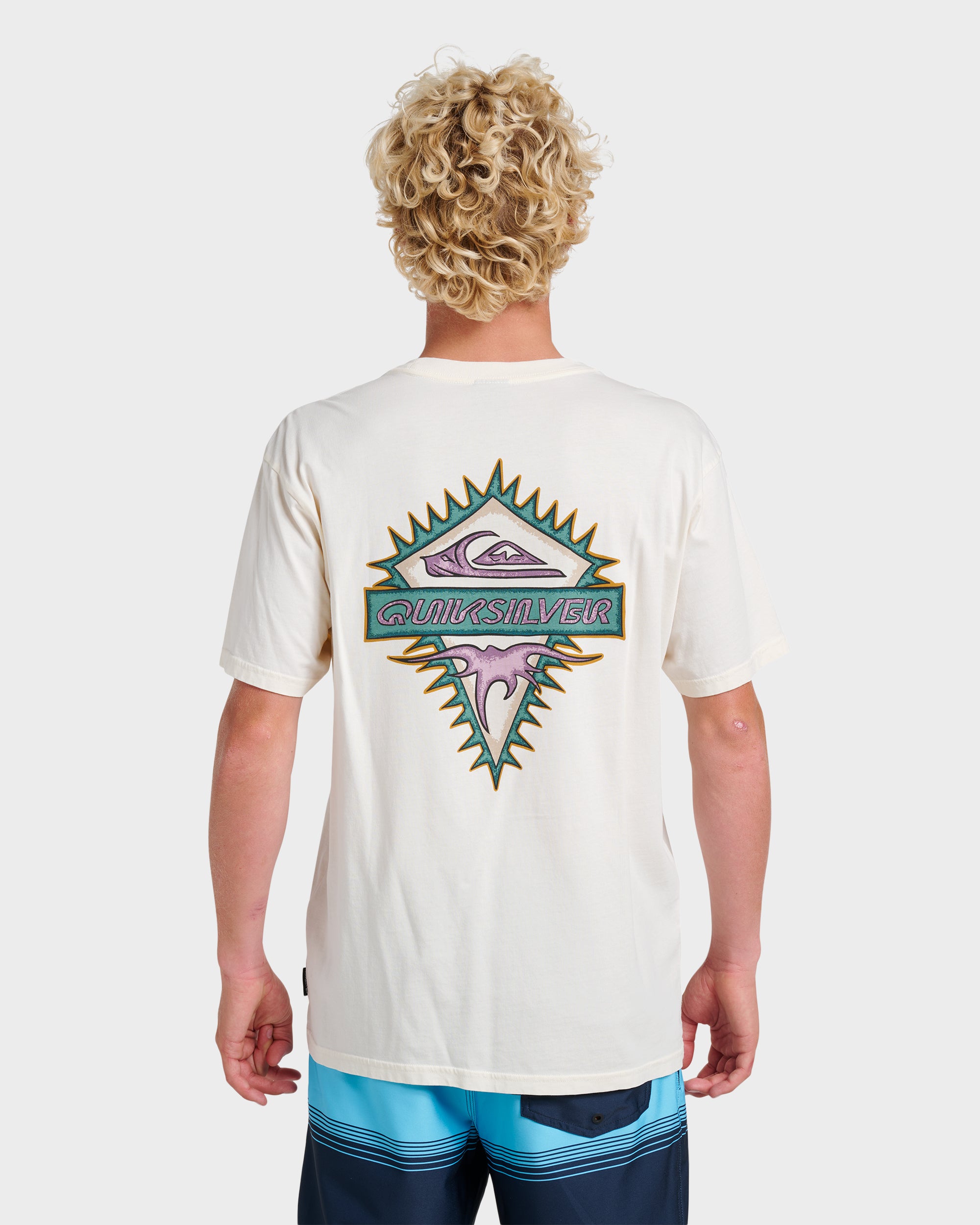 値下げしました！Quiksilver SyncroM/50ハイパー！ Liberty Spikes Pigment Dye T-Shirt - Snow White | Quiksilver