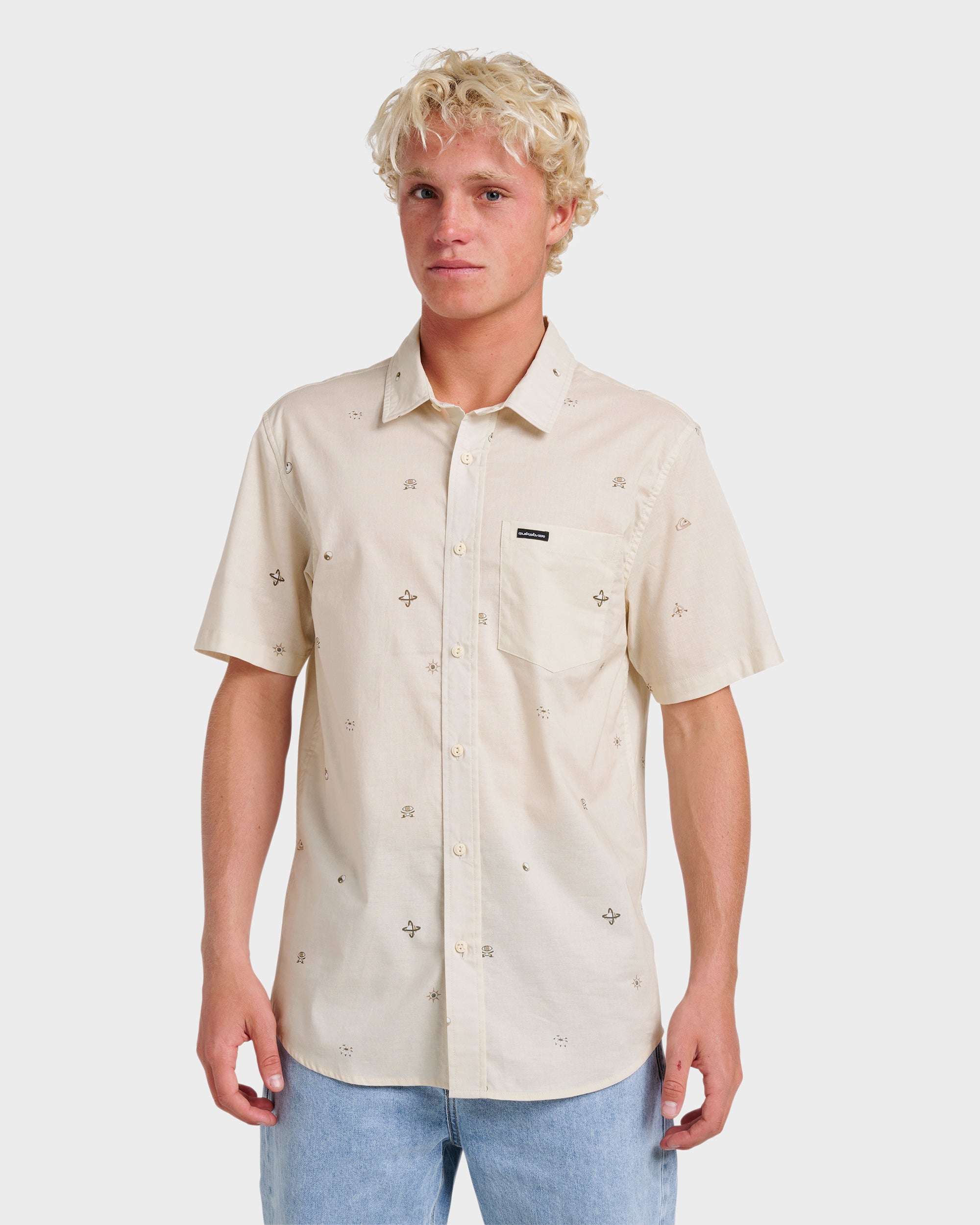 Mini Dimensions Classic Short Sleeve Shirt - Silver Birch | Quiksilver