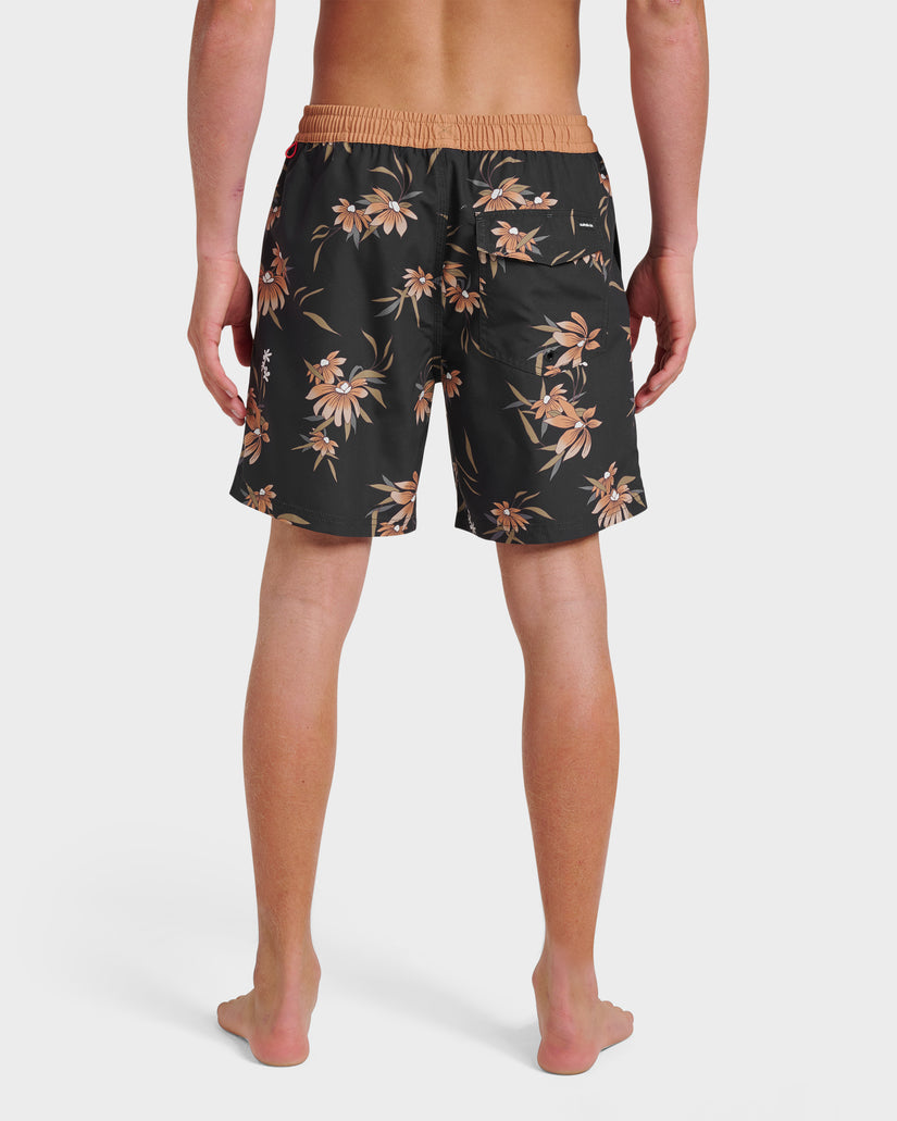 Everyday-Coastal-Flora-17"-Swim-Trunks-Black-2
