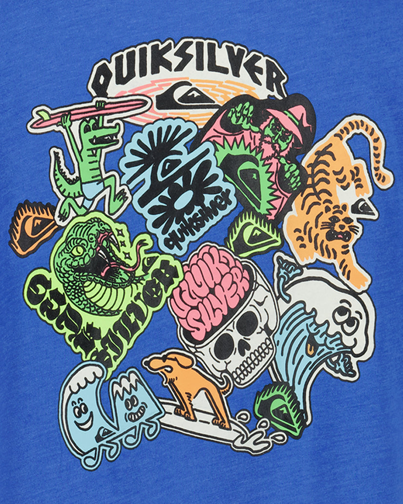 Little Boys Sticker Short Sleeve T-Shirt